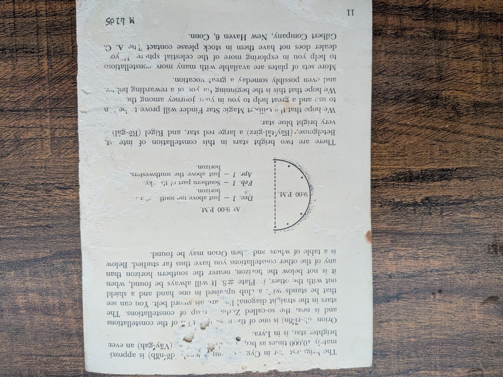 Gilbert Magic Star Finder Vintage Astronomy Educational Toy Booklet 8-11 Years