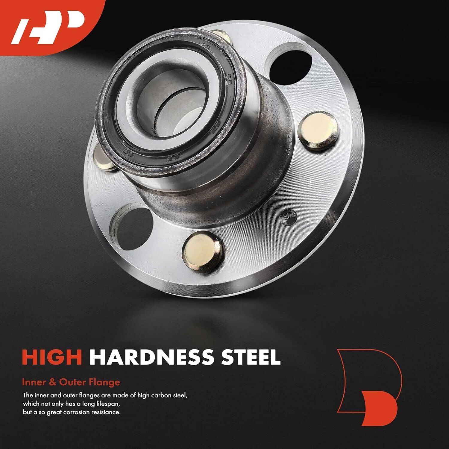 APM 2 x Rear Wheel Bearing and Hub Assembly with 4-Lug Compatible with