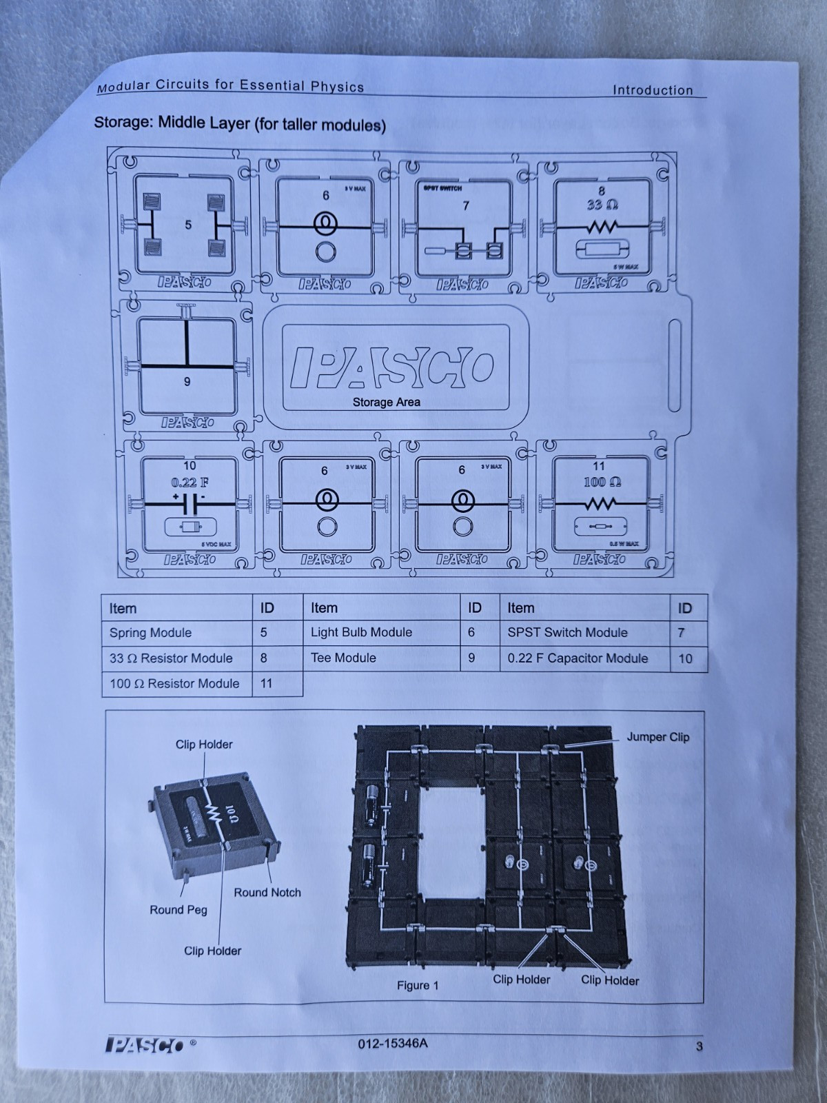 Pasco Modular Circuits Standard Kit EM-3536 For Essential Physics