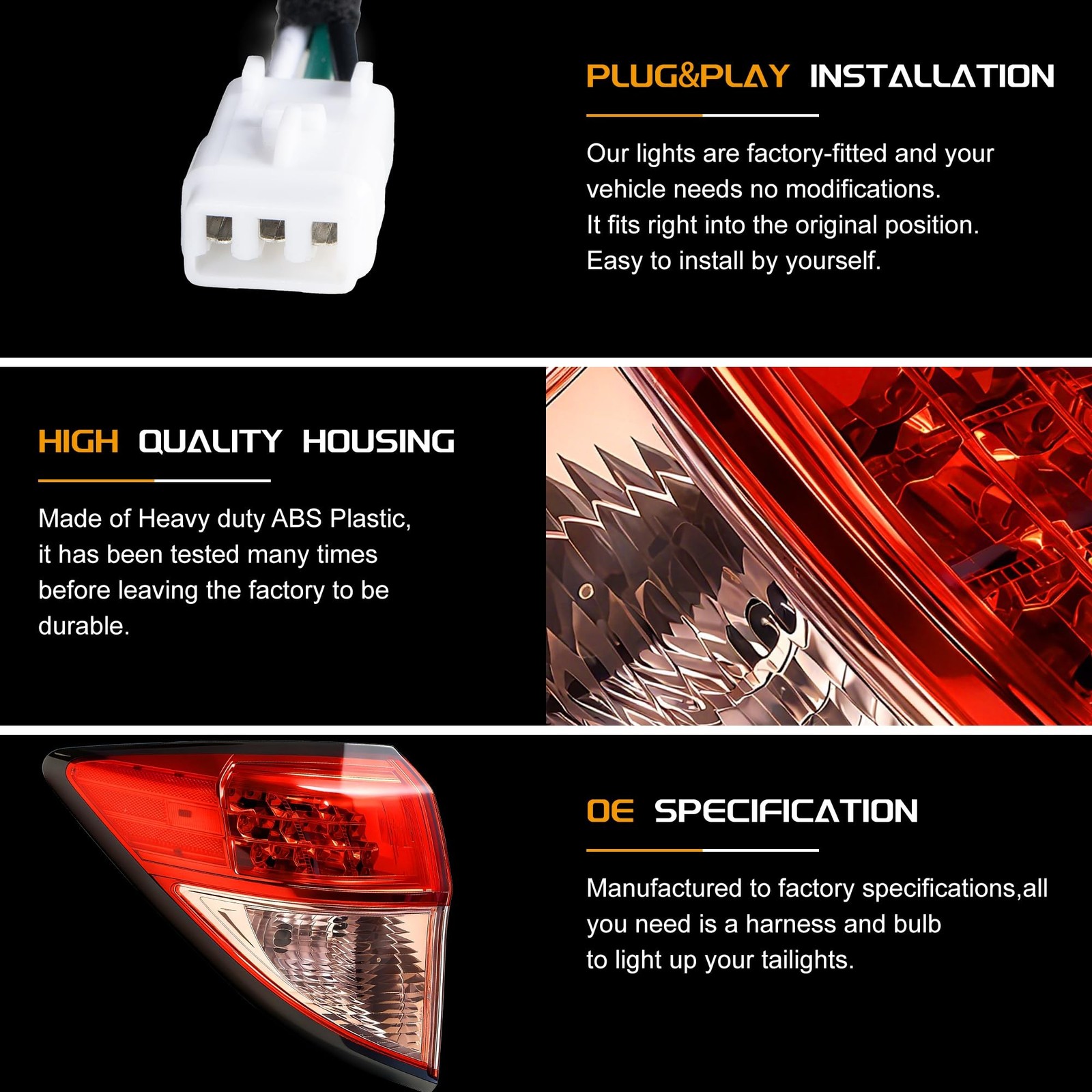 Tail Light Assembly Compatible With 2016-2018 Honda HRV – (Left Driver Side),…