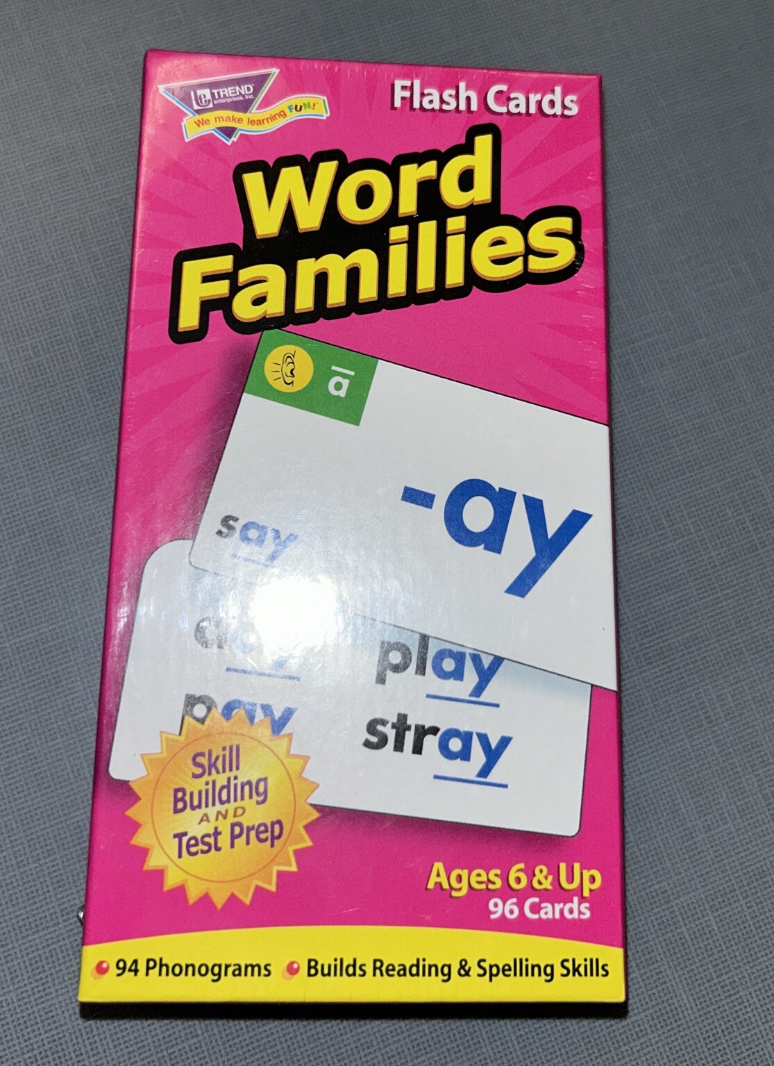 TREND ENTERPRISES: Word Families Skill Drill Flash Cards Phonics Educational