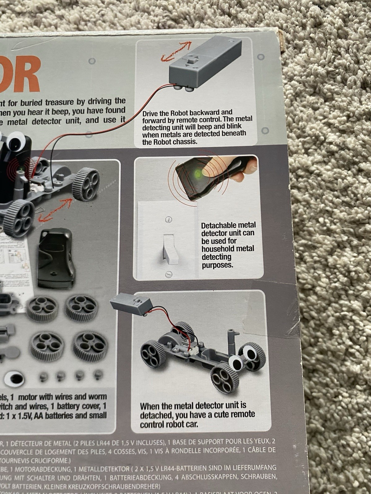 Metal Detector Robot 4M SCIENCE KIT Age over 8 New Sealed Robotics Set Kids Y2K