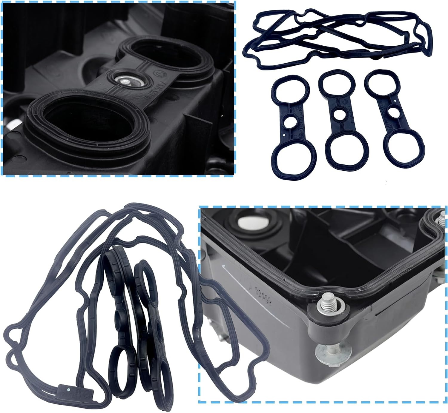11127582245, Valve Cover Gasket, OEM Parts N52 N51 Engine Valve Cover Seal fo…