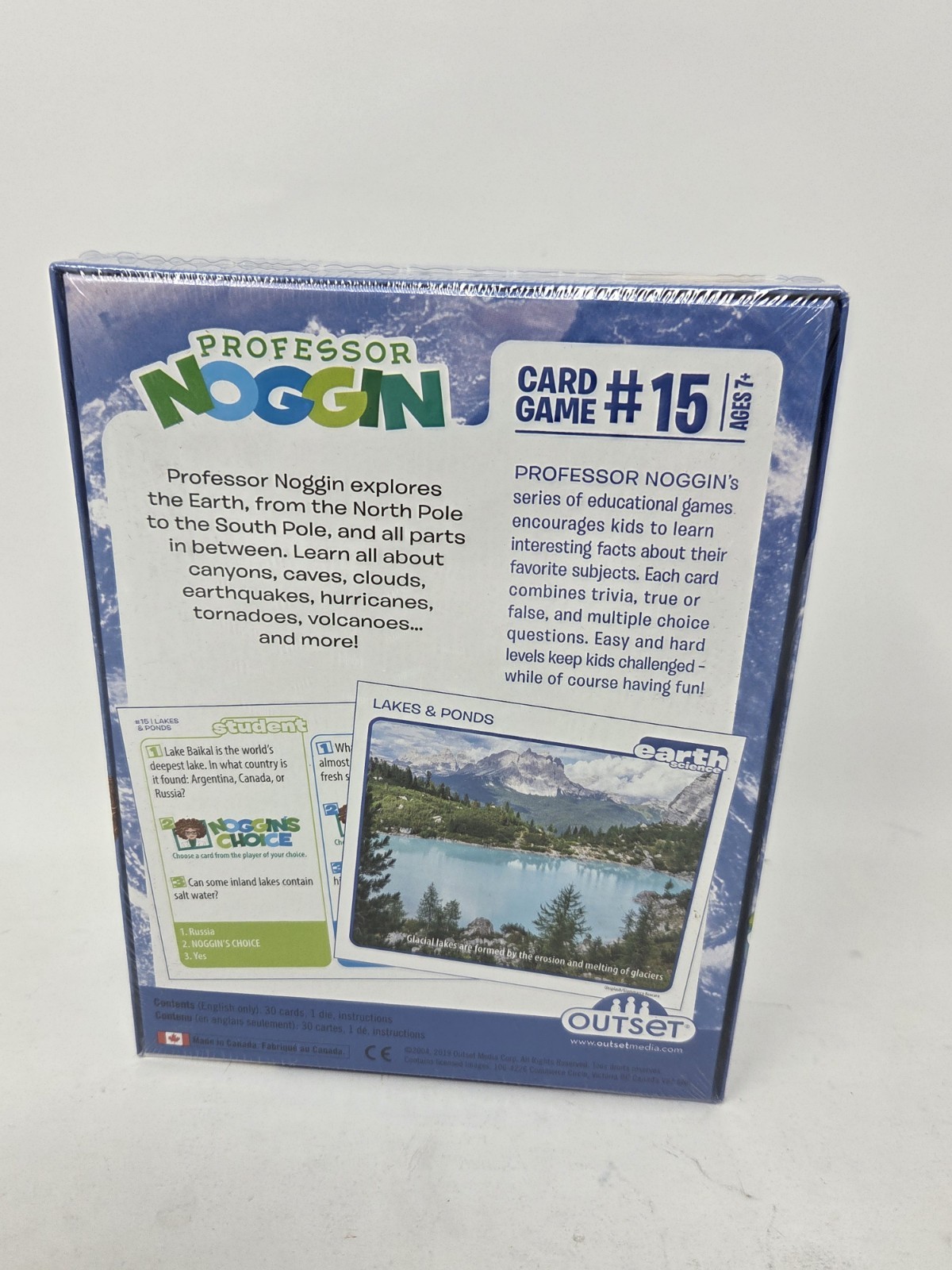 Professor Noggins Earth Science Card Game #28 New Sealed