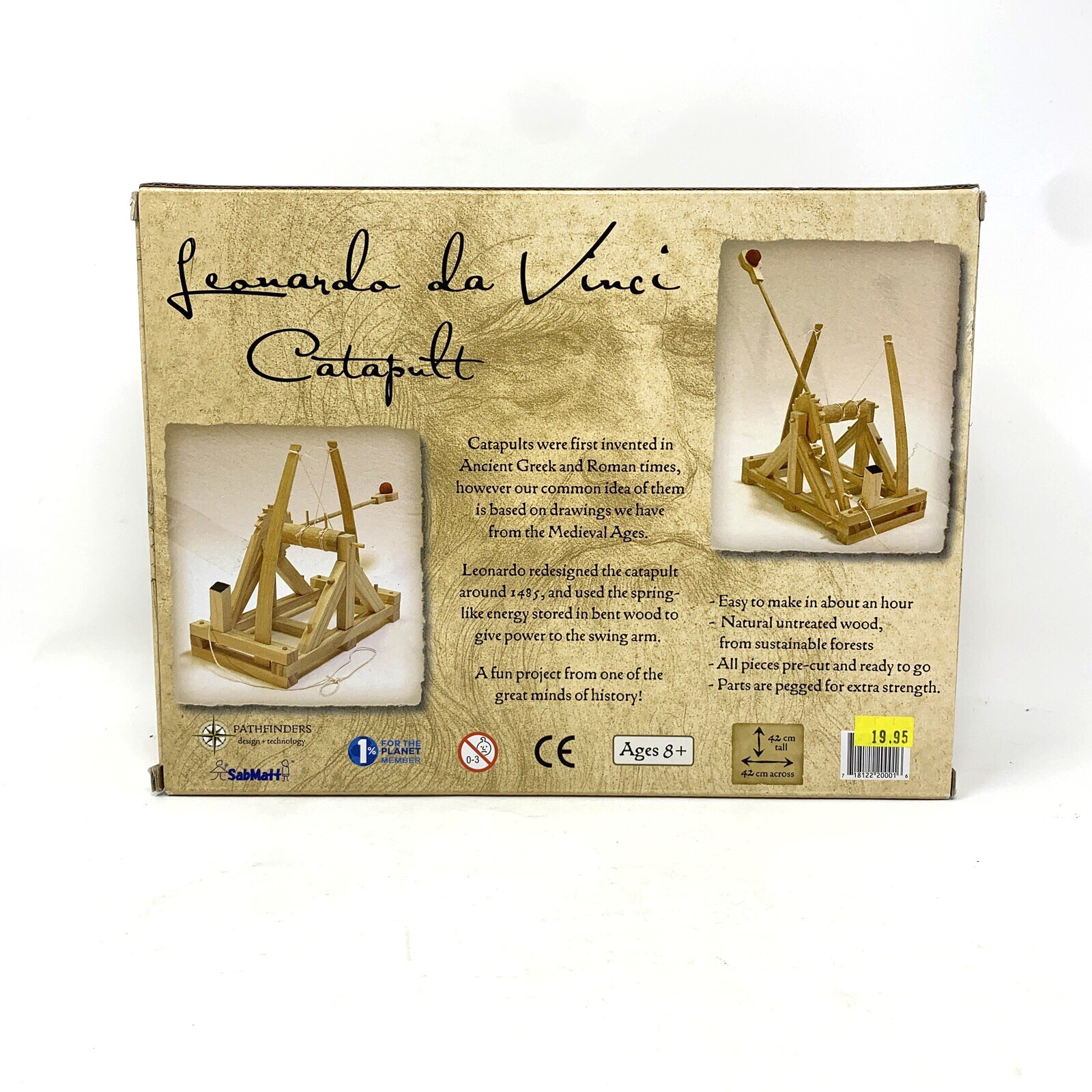 Leonardo Da Vinci Catapult Wooden Construction Craft Kit by Pathfinders NIB