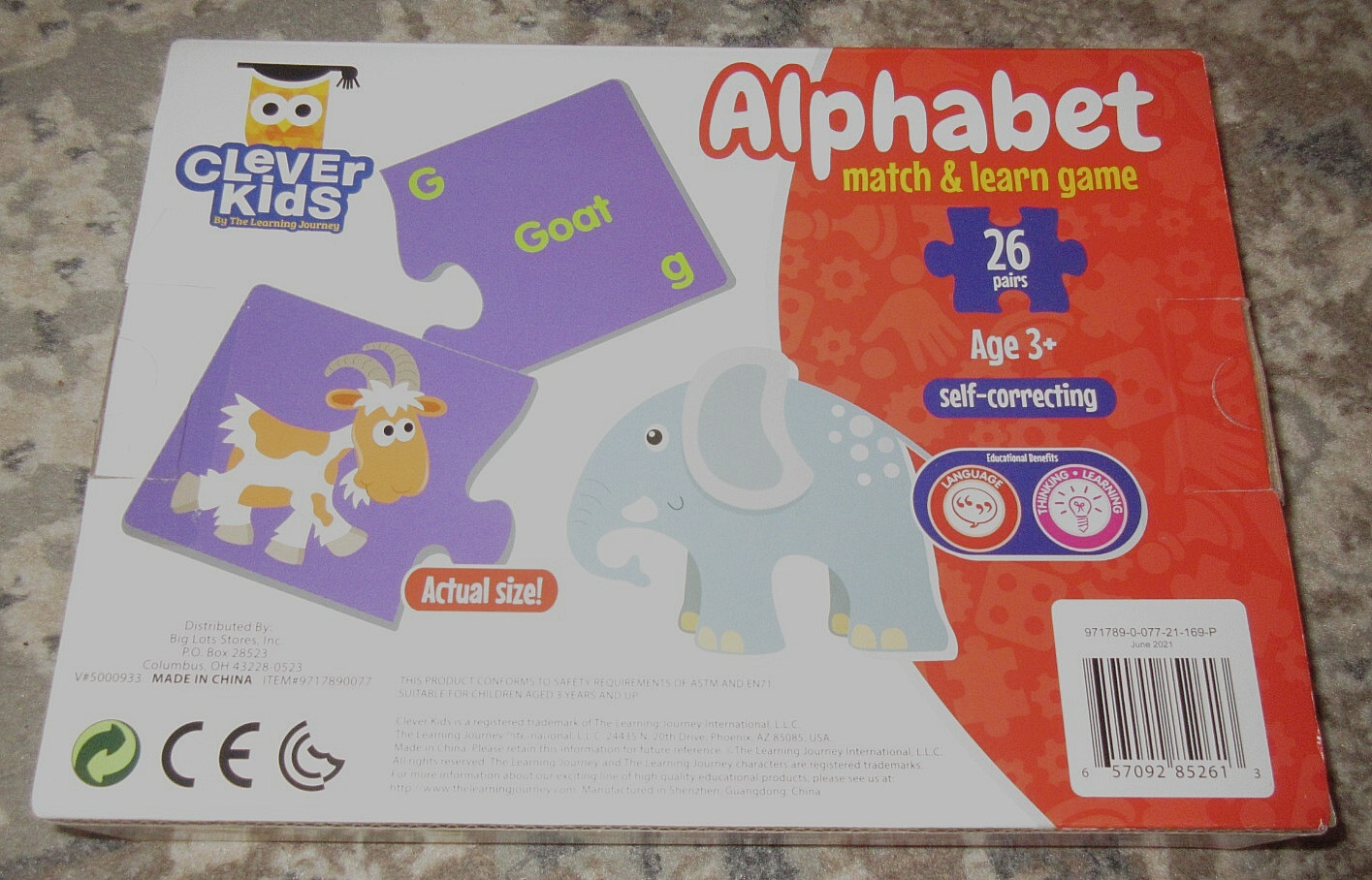 Clever Kids Alaphabet Match & Learn Game