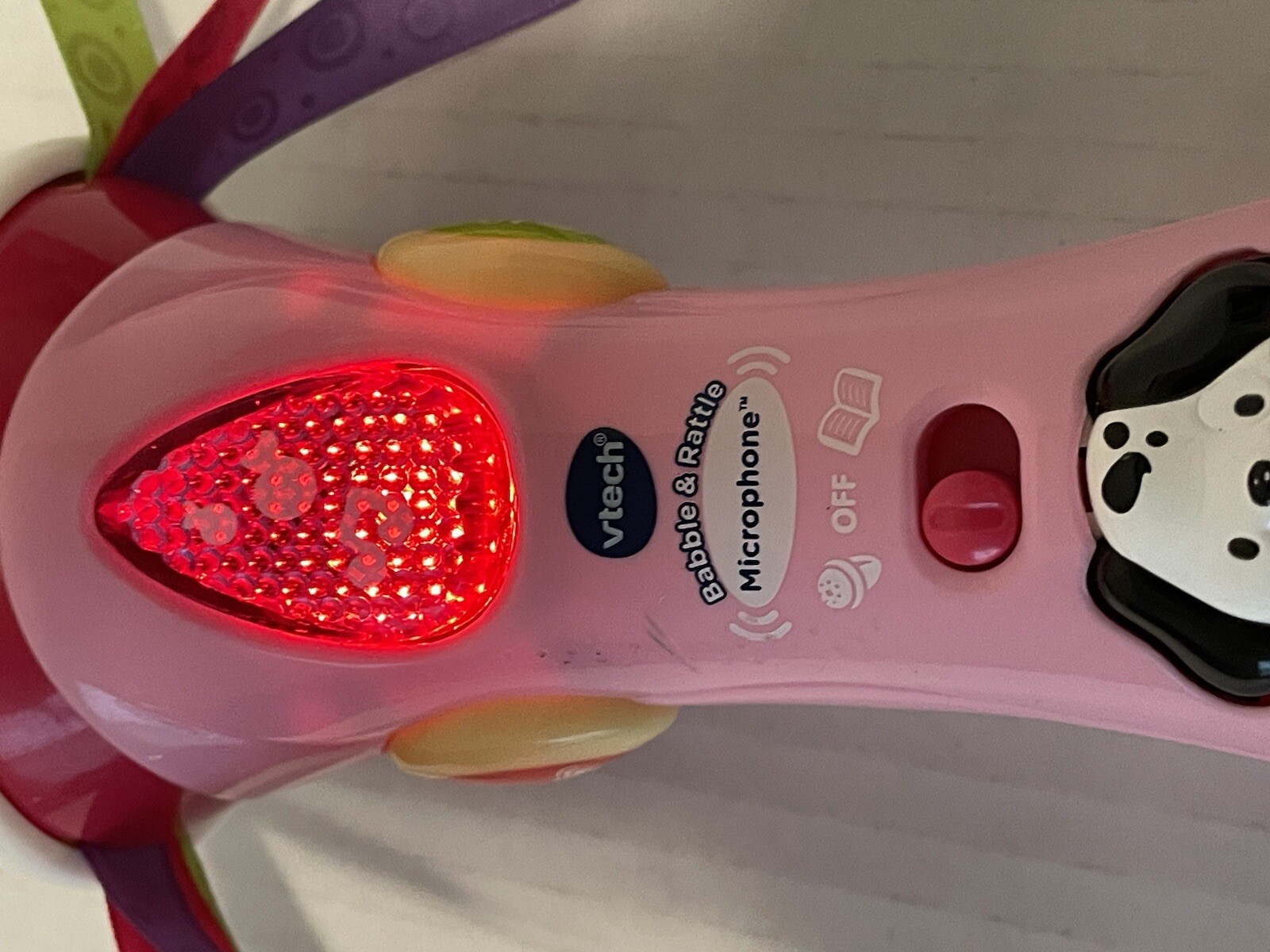 Vtech Microphone Pink Interactive Sing Along Songs Animal Sounds Lights Up Works