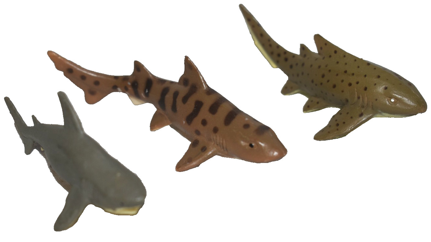 Lot Of 11 K & M International PVC Shark Figures Toys 3″