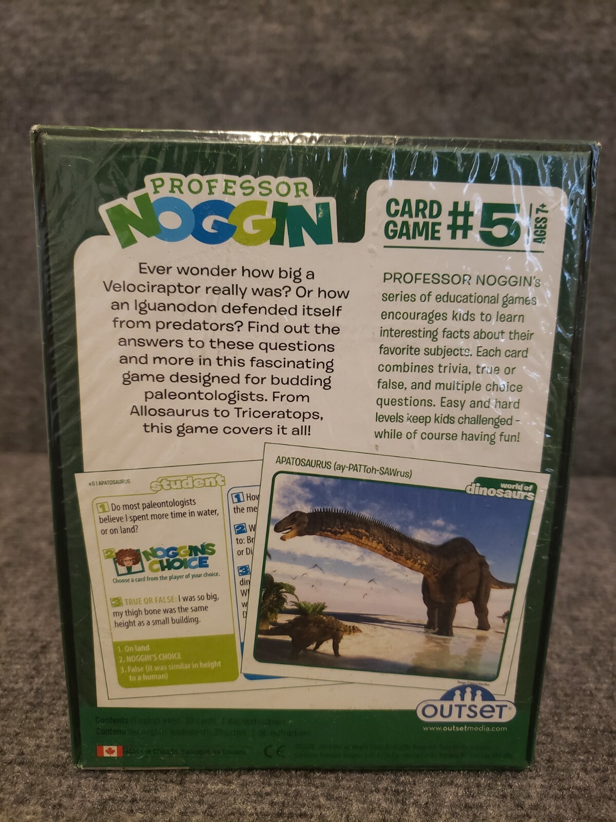New Professor Noggins World of Dinosaurs Card Game #5