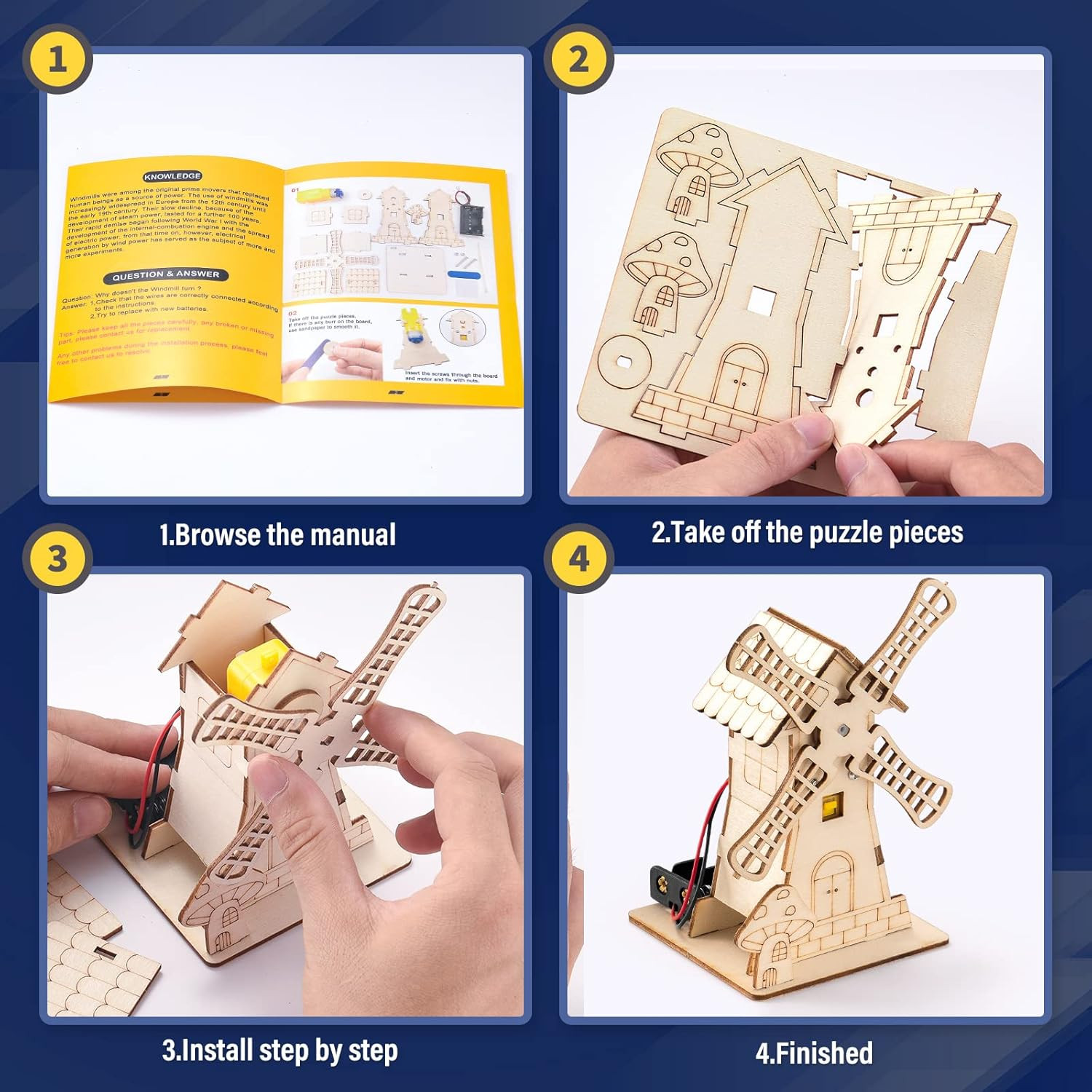 5 Individual STEM Science Kits for Kids, Wood Arts and Craft Kits, STEM Toys for