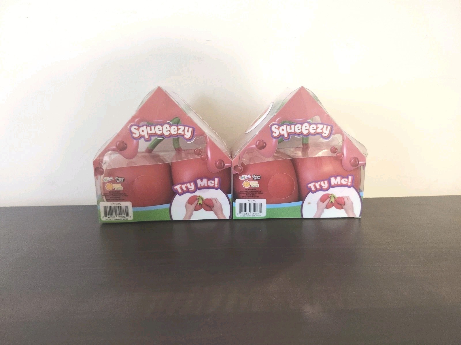 2X Sunny Days Squeeezy Cherries Squishy Toy Stress Relief Sealed VIRAL TIKTOK
