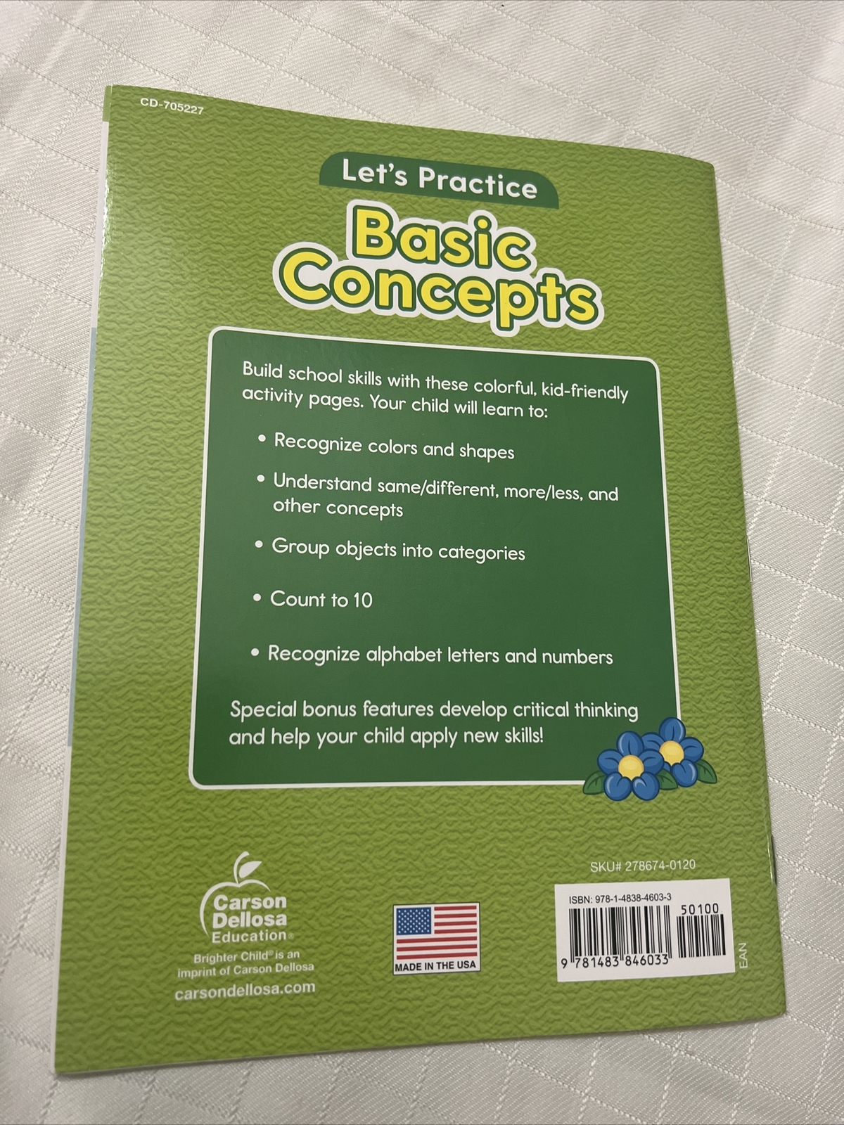 LET’S PRACTICE BASIC CONCEPTS Workbook AGES 3+ COLORS SHAPES OPPOSITES NUMBERS