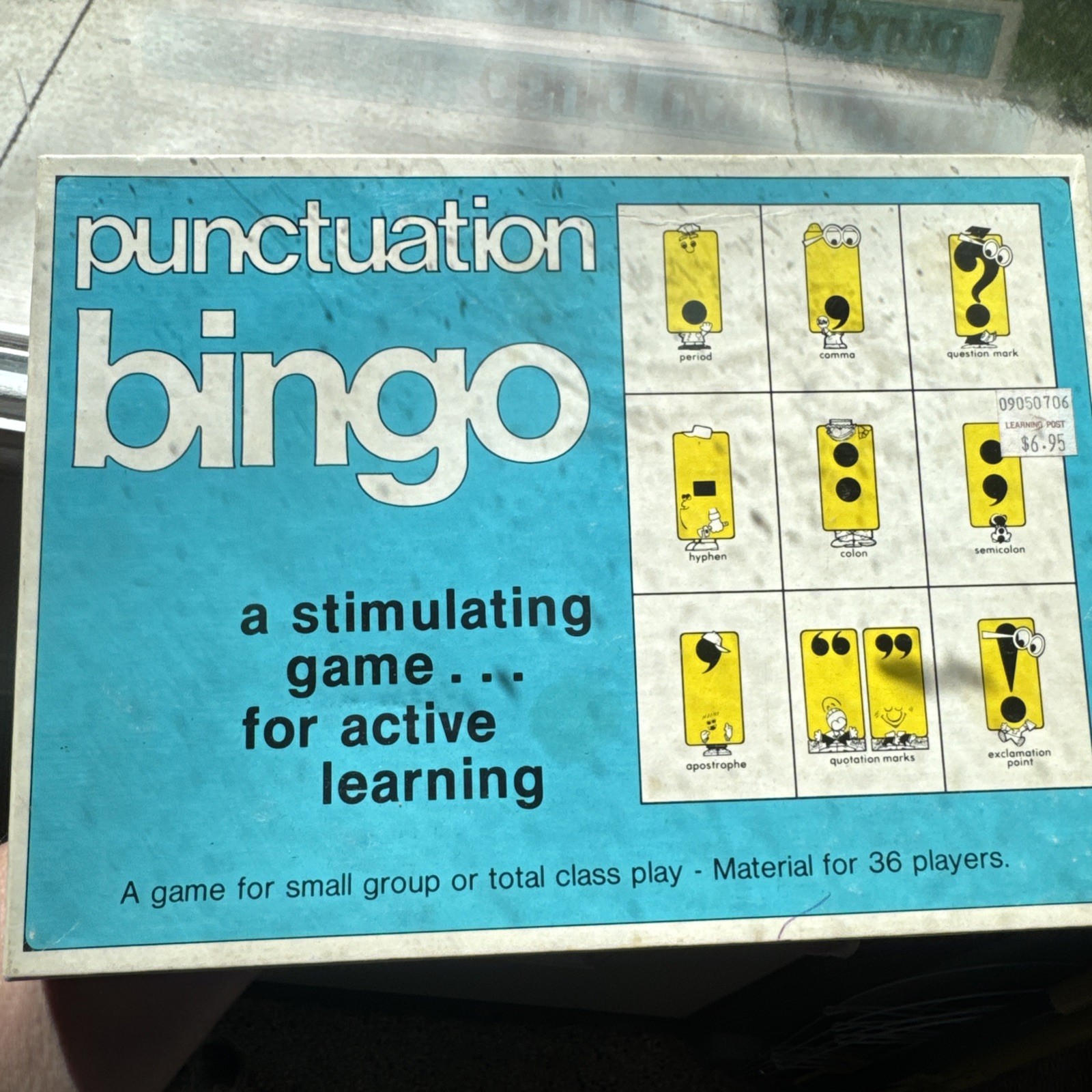 PUNCTUATION BINGO Educational Game HOMESCHOOL Classroom COMPLETE 1975 36 People