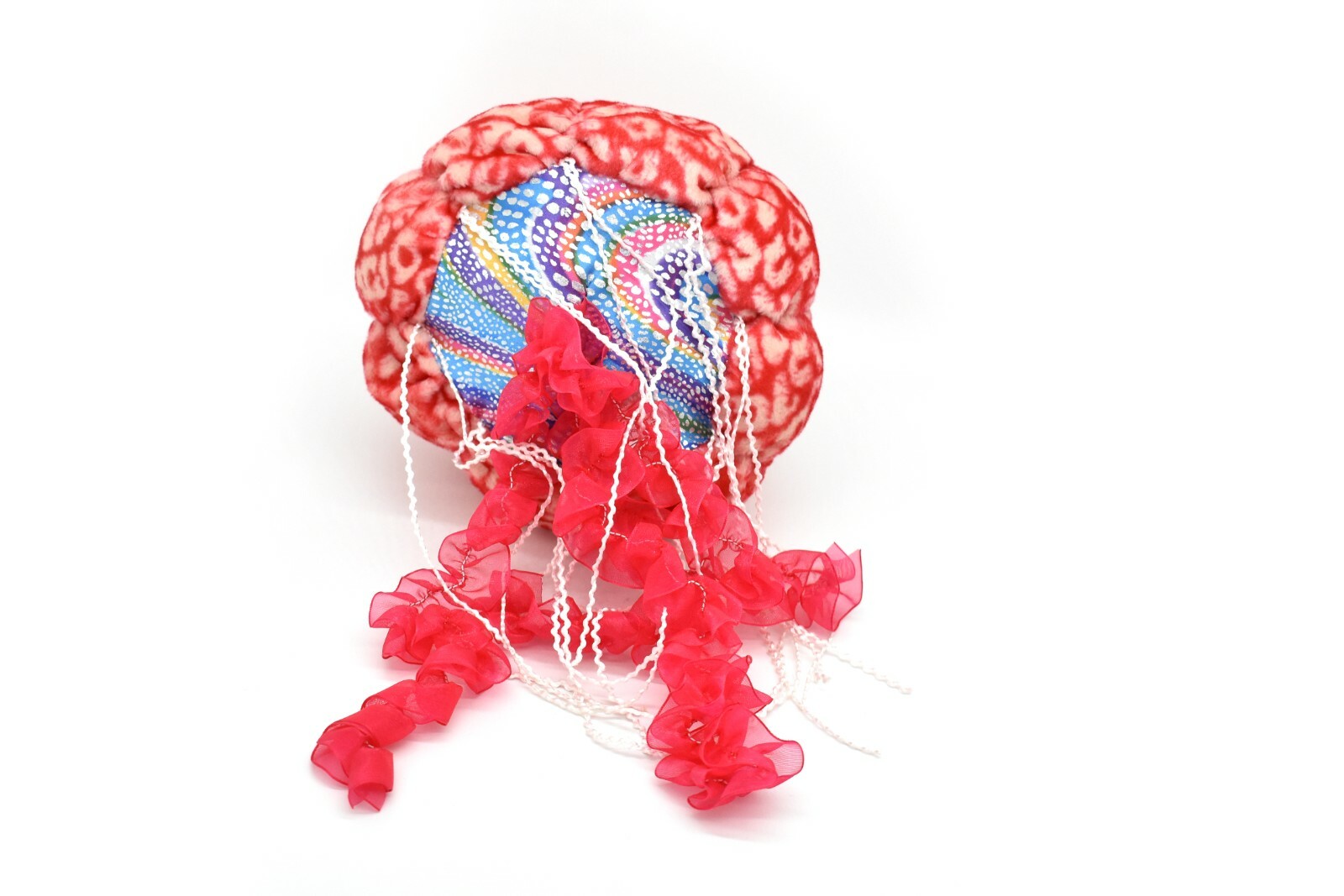 Jellyfish Plush, Red, Hanging Stuffed Animal Soft Decoration 14″ F4352B427