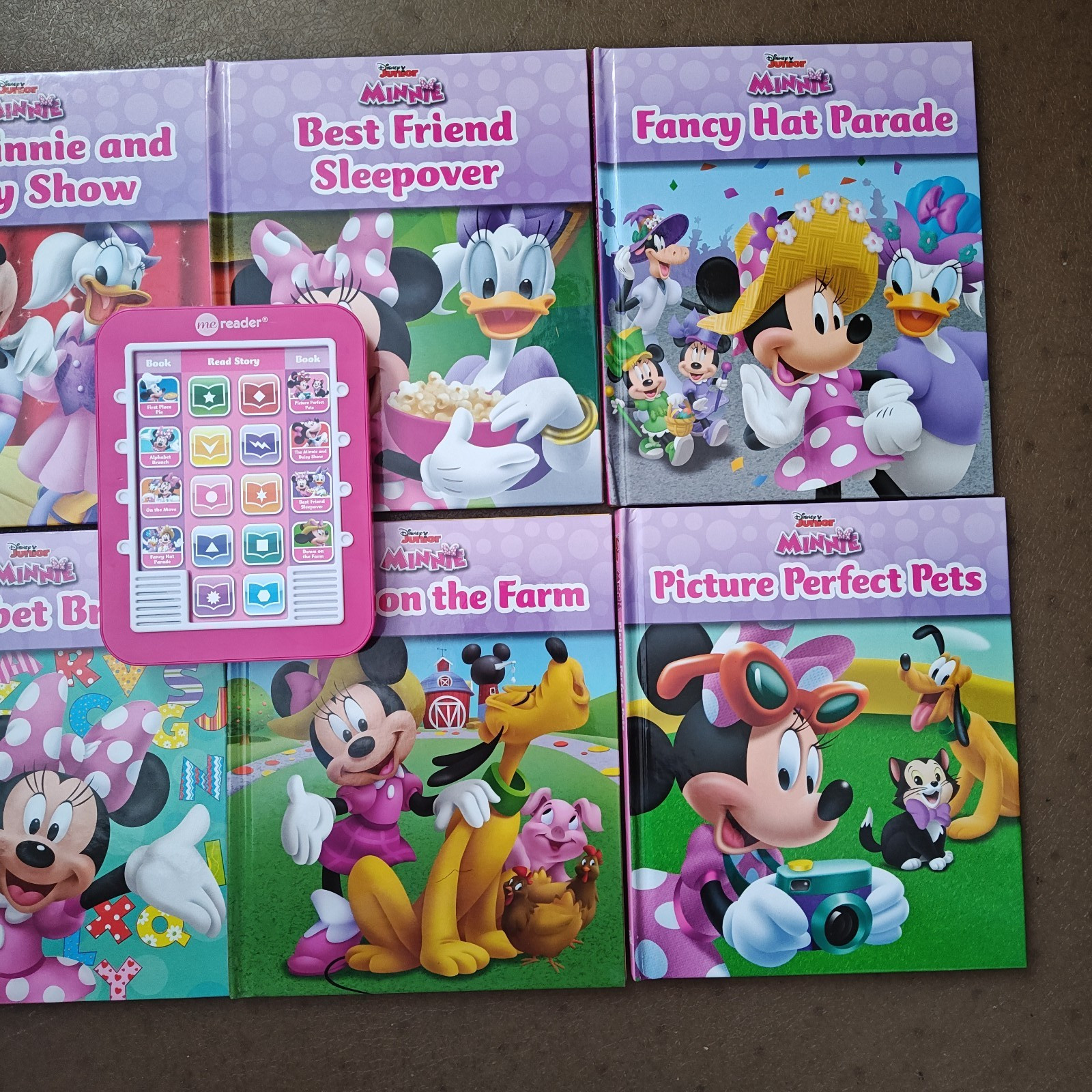 Disney Junior Minnie Mouse Me Reader Electronic Storybook Reader and 8 Books