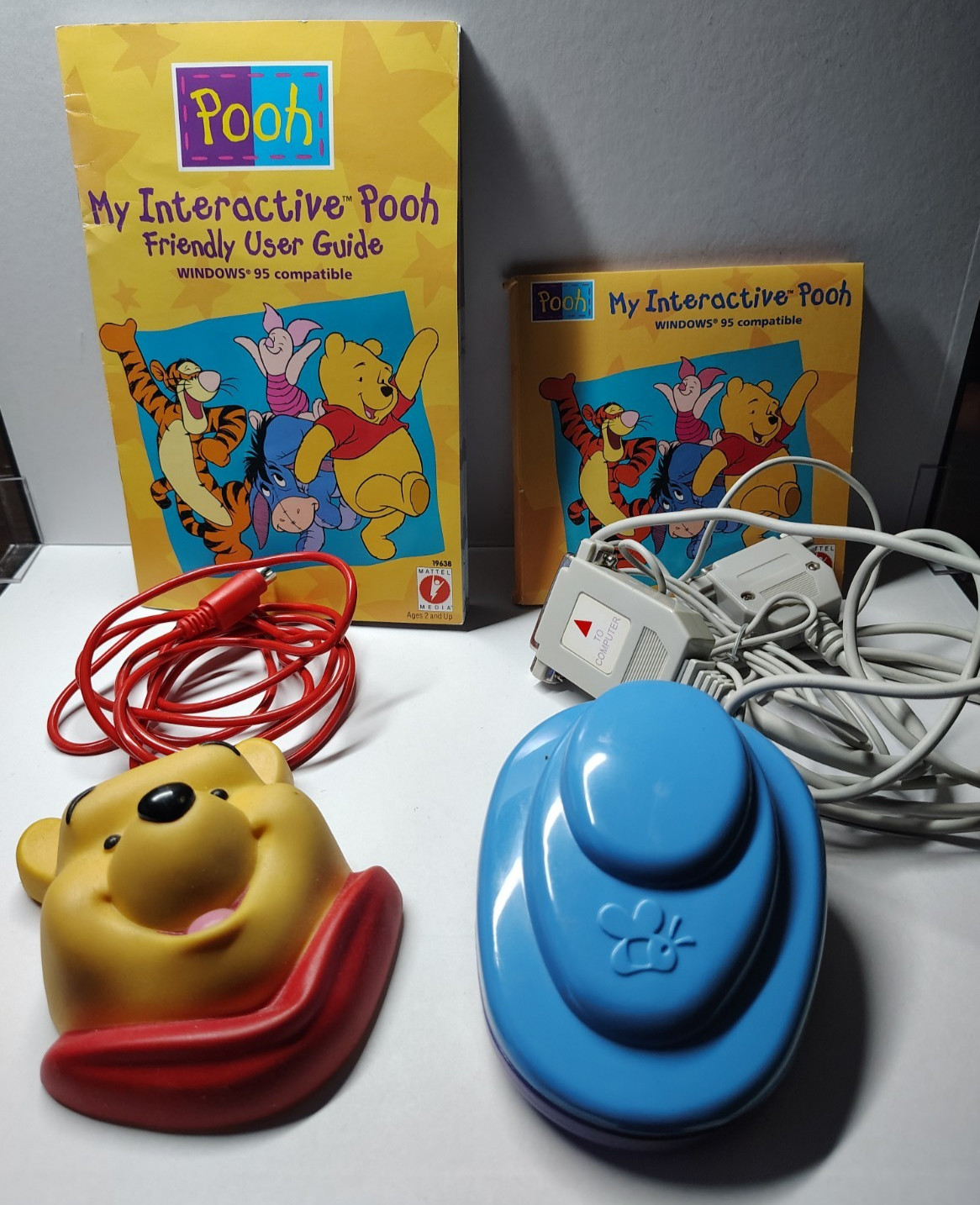 Mattel My Interactive Pooh Electronic Learning Toy Set CD Disk Book & Mouse B52
