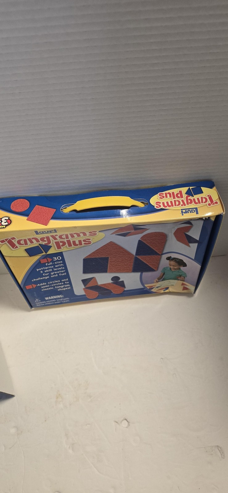 Lauri Tangrams Plus Crepe Rubber Puzzle Shapes Set Math Toy Ages 3+ USA Made