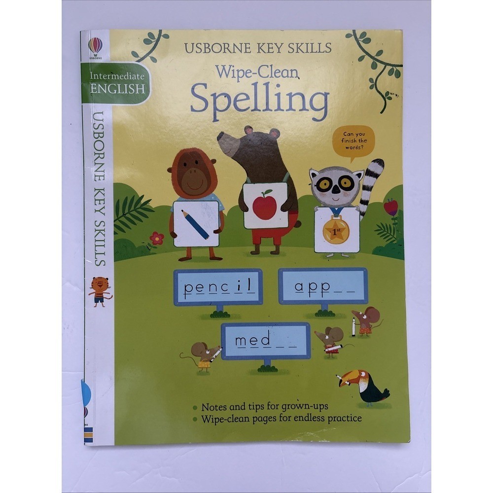 USBORNE Key Skills Lot 3 Wipe Clean Books Workbooks Intermediate MATH/LANGUAGE