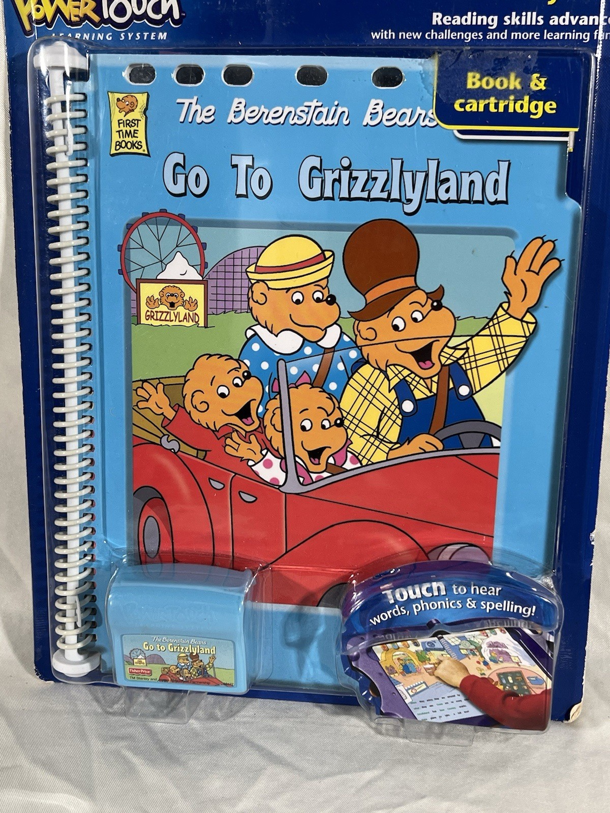 Fisher Price BERENSTAIN BEARS Go To Grizzlyland POWERTOUCH Learning Books Sealed