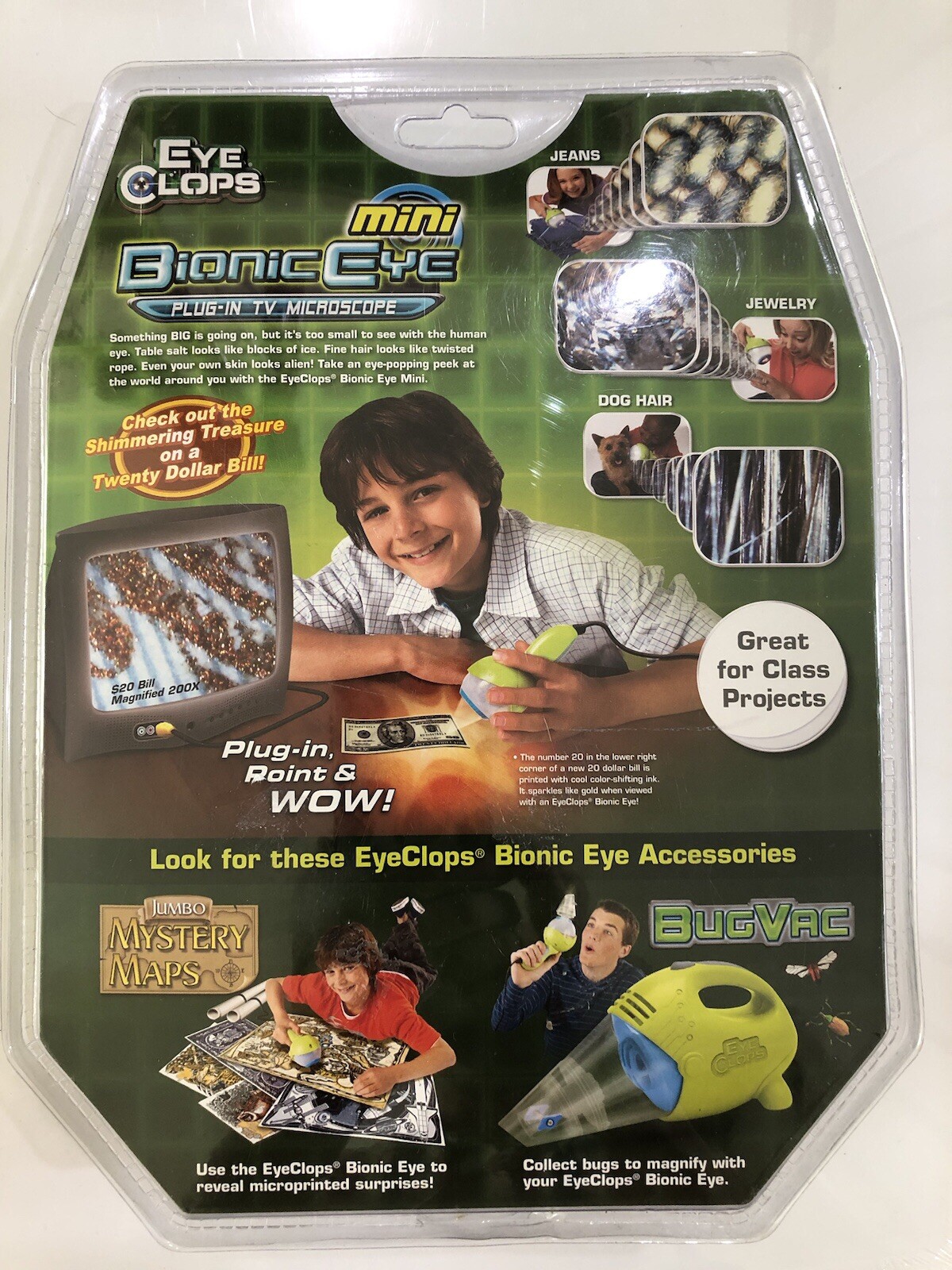 Eye Clops Bionic Eye Plug-In TV Microscope Toy JAKKS Pacific NEW