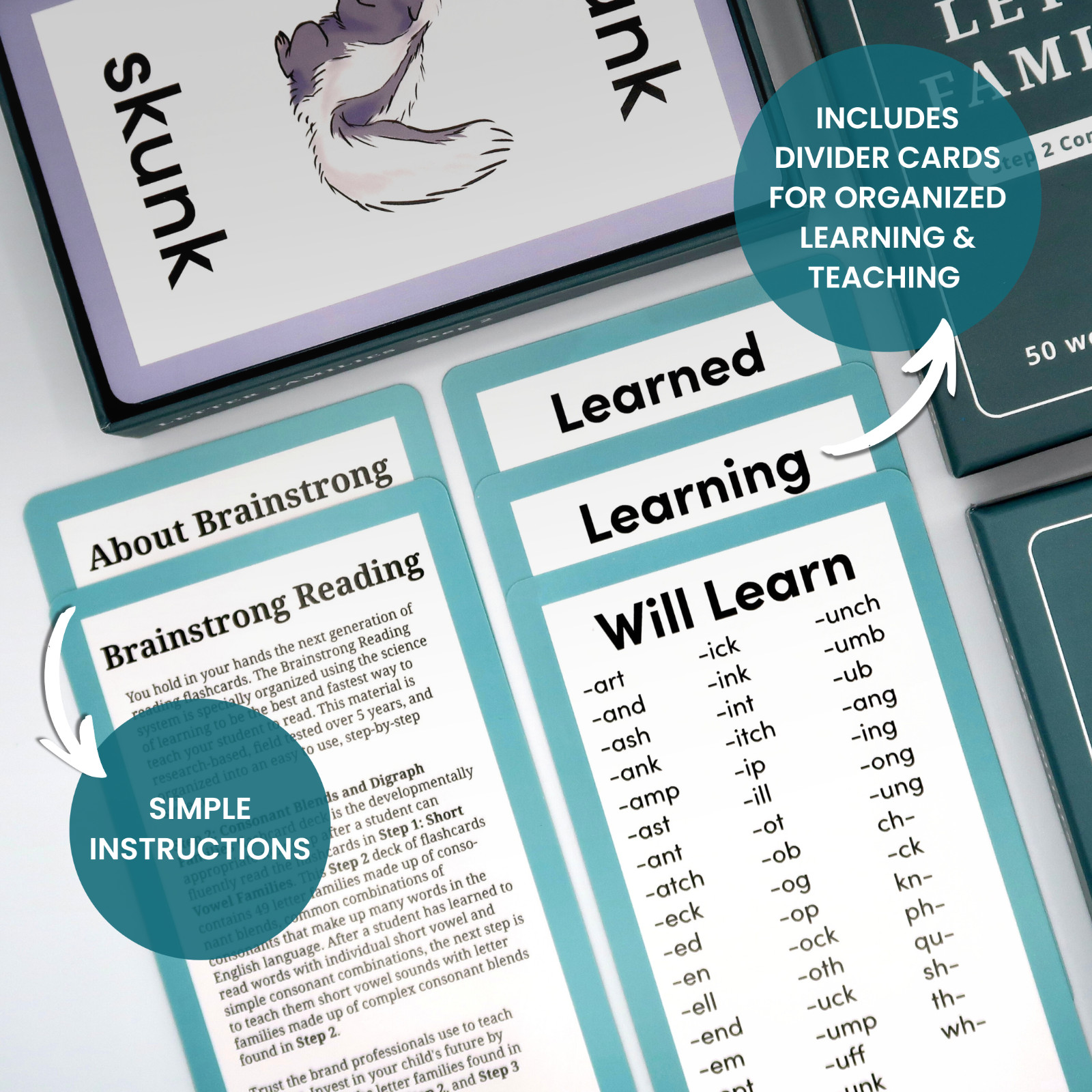 Phonics Flashcards – Brainstrong Letter Families – Box Set – Ages 5-7
