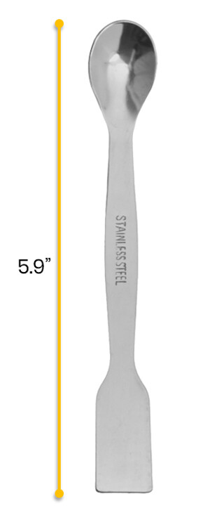 Scoop with Spatula, 5.9″ – Stainless Steel, Polished – Eisco Labs