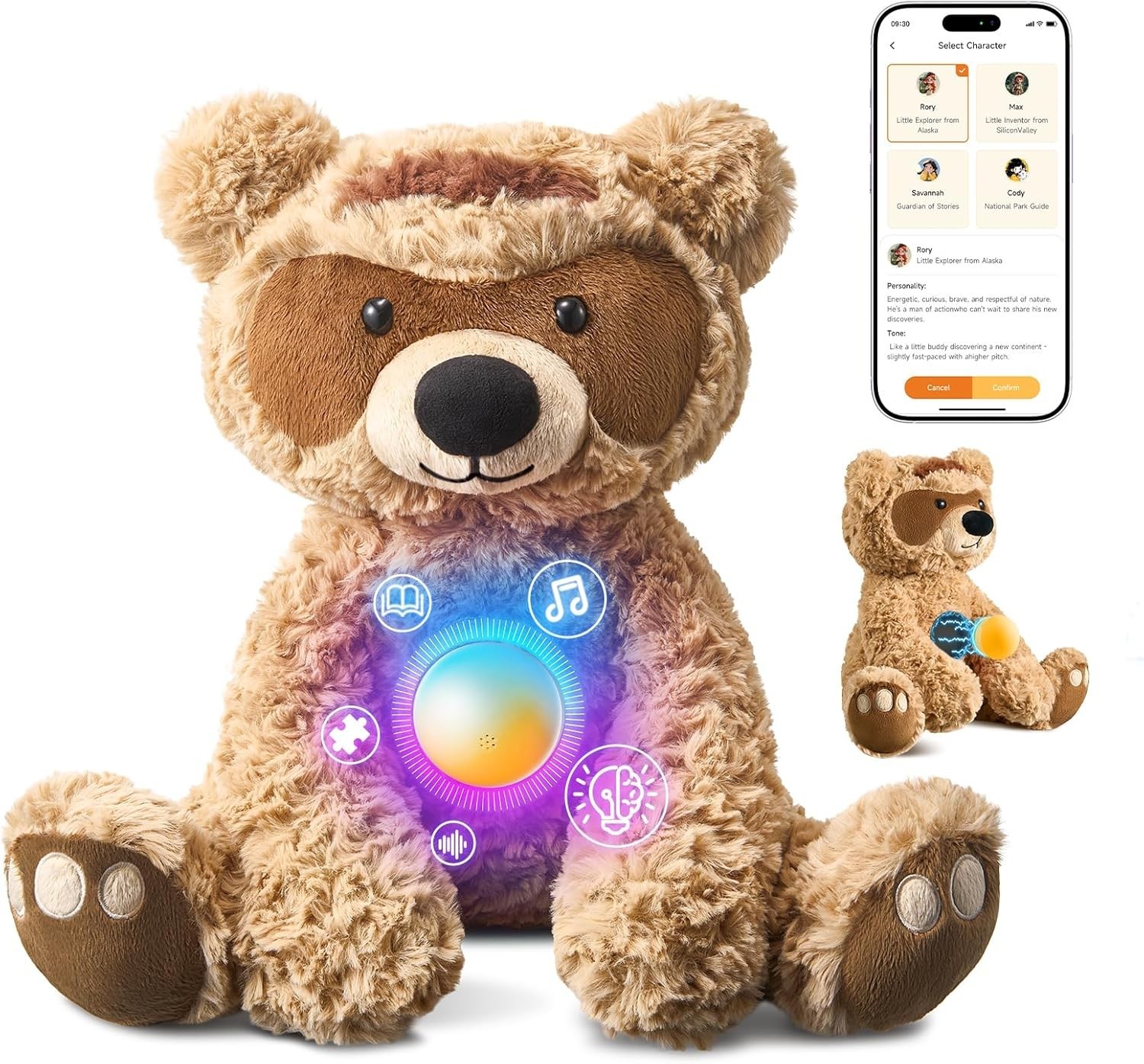 Smart Teddy Bear with ChatGPT 13 Learning Games 300 Stories AI Companion