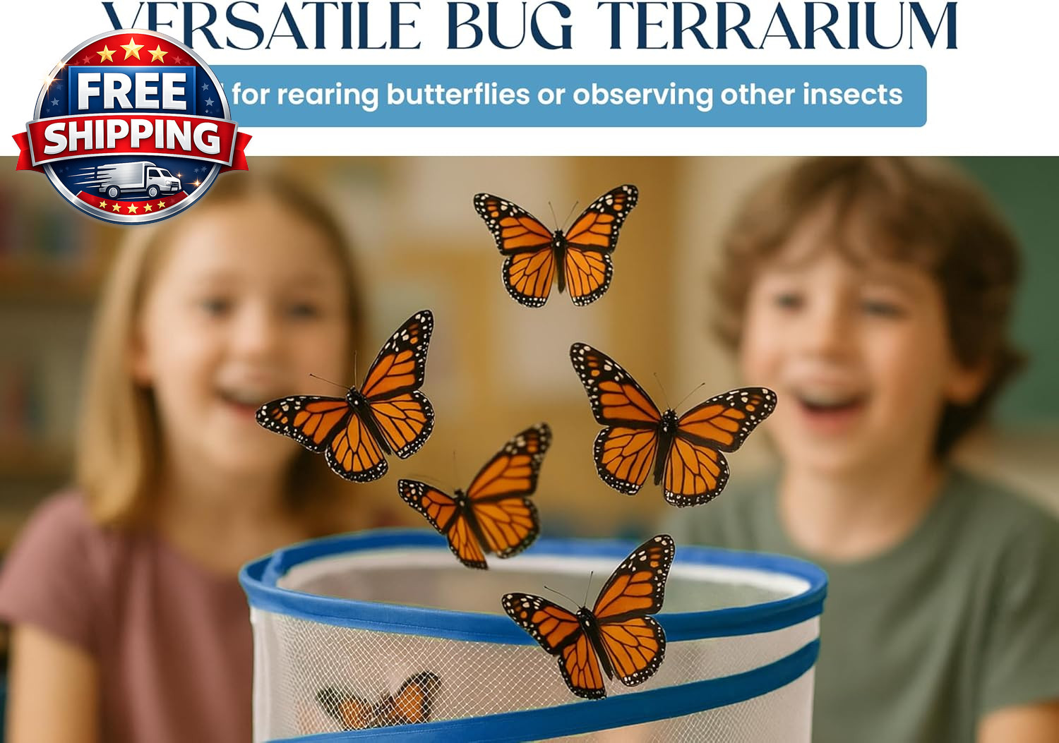 Pop-Up Insect and Butterfly Habitat Mesh Cage 11″X12″ Clear See through Butterfl