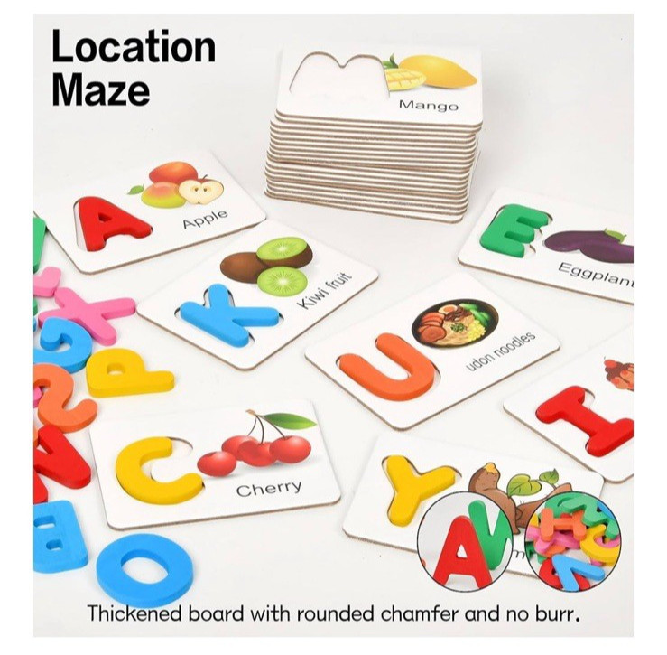 Alphabet Puzzle Card for Toddlers 3-5 Years,ABC Montessori Educational Toys G…