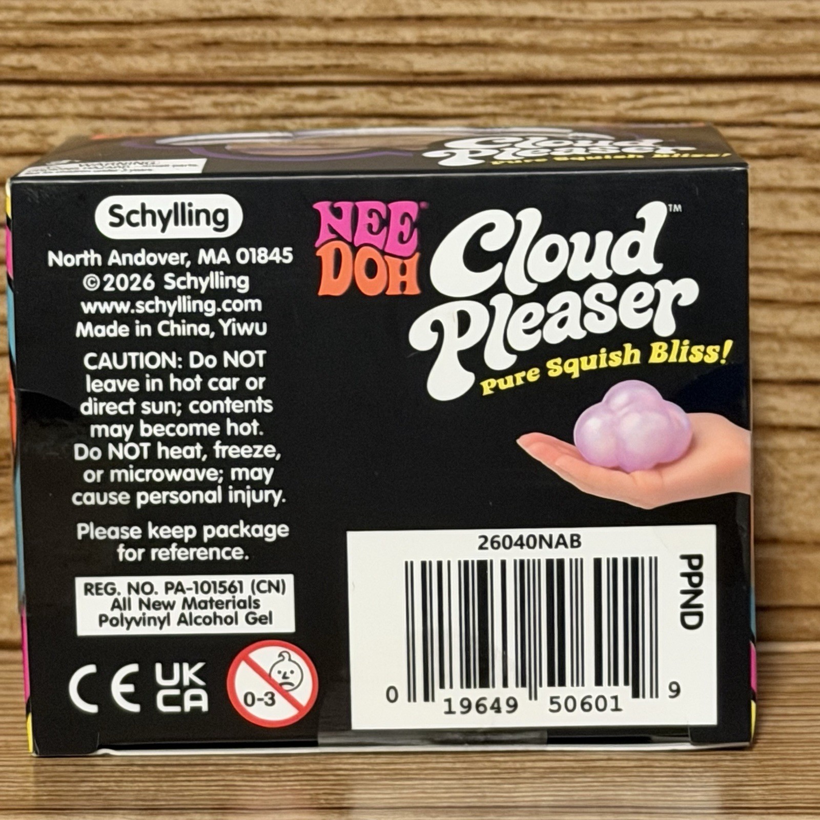 Schylling Nee Doh Cloud Pleaser Soft Doh Squish Toy Purple Iridescent