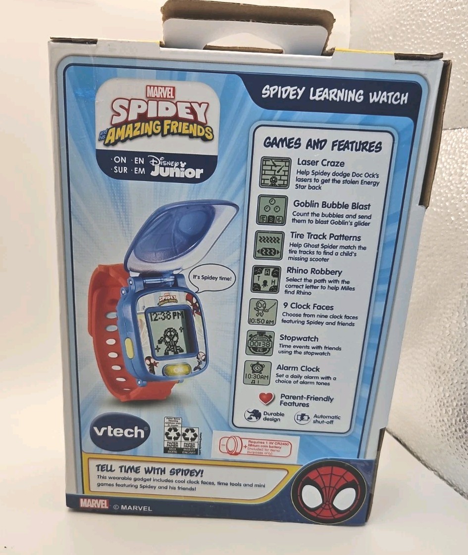 VTech Spidey and His Amazing Friends Spidey Learning Watch 3-6 Years NEW