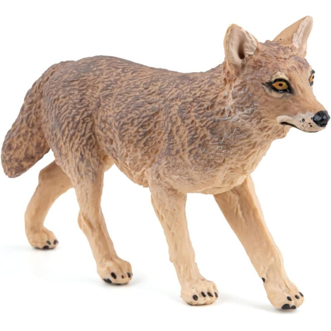 Jackal Figurine – Hand Painted Wild Animal Toy Figure – New Papo 50259