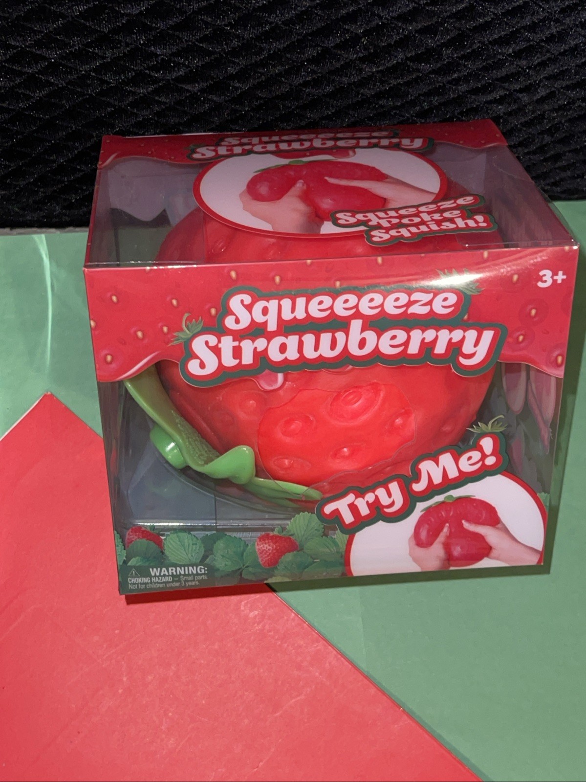 Big Squishy Squeeezy Strawberry Squishy Toy Sensory Sunny Days Lot Of 2