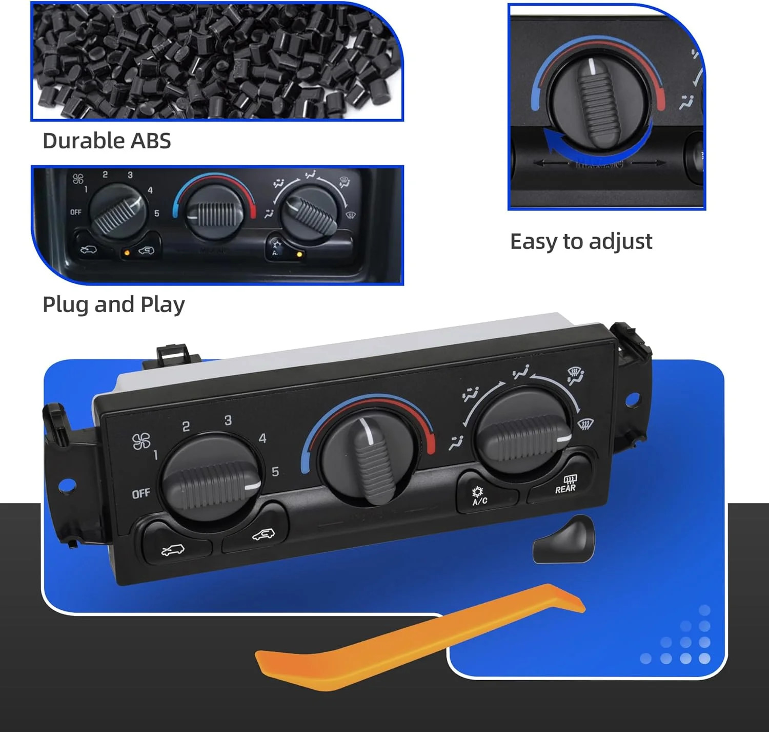 Climate Control Module 599-218 A/C Control Panel Compatible with Chevy Silverado