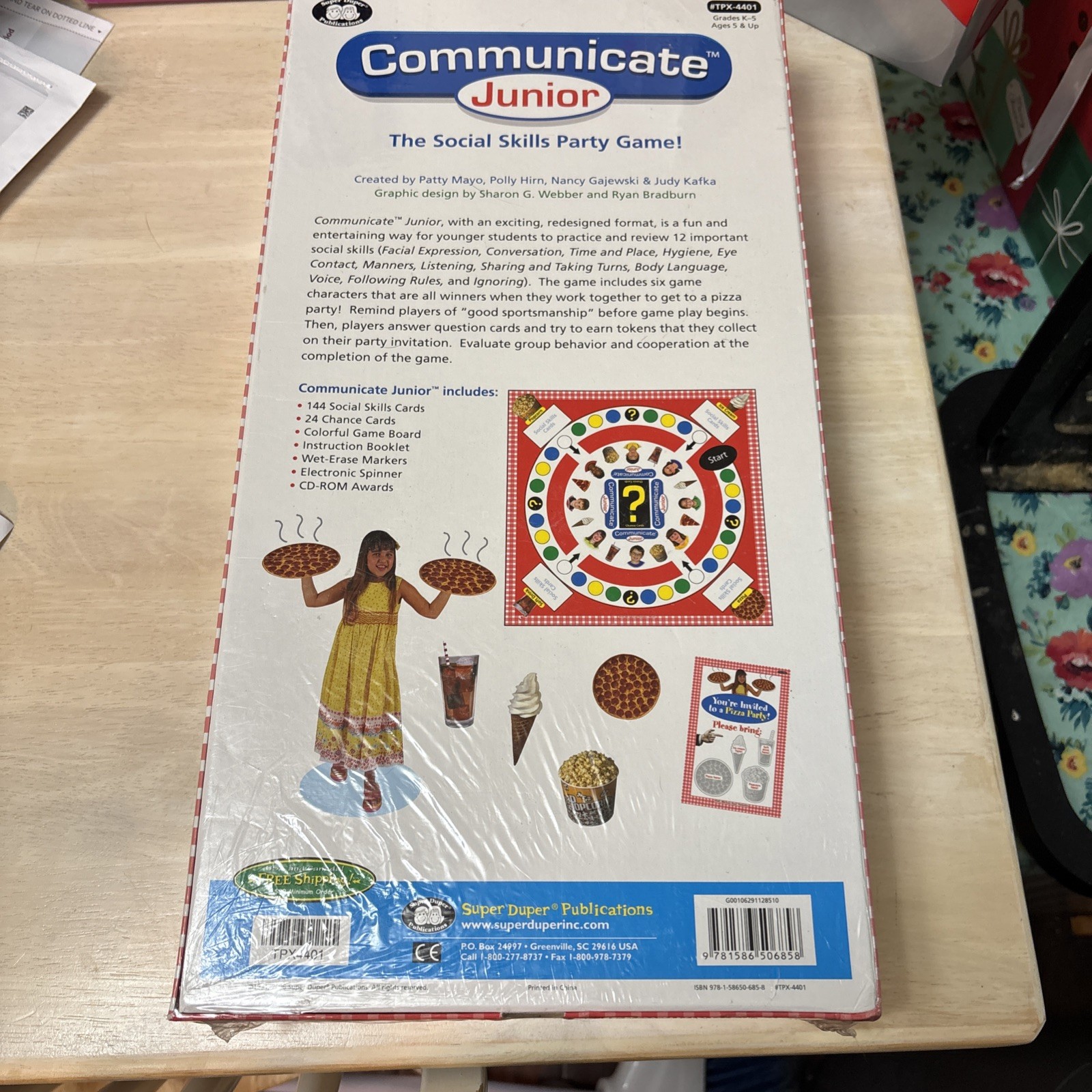 Communicate Junior Social Skills Pizza Party Board Game – Super Duper Learning