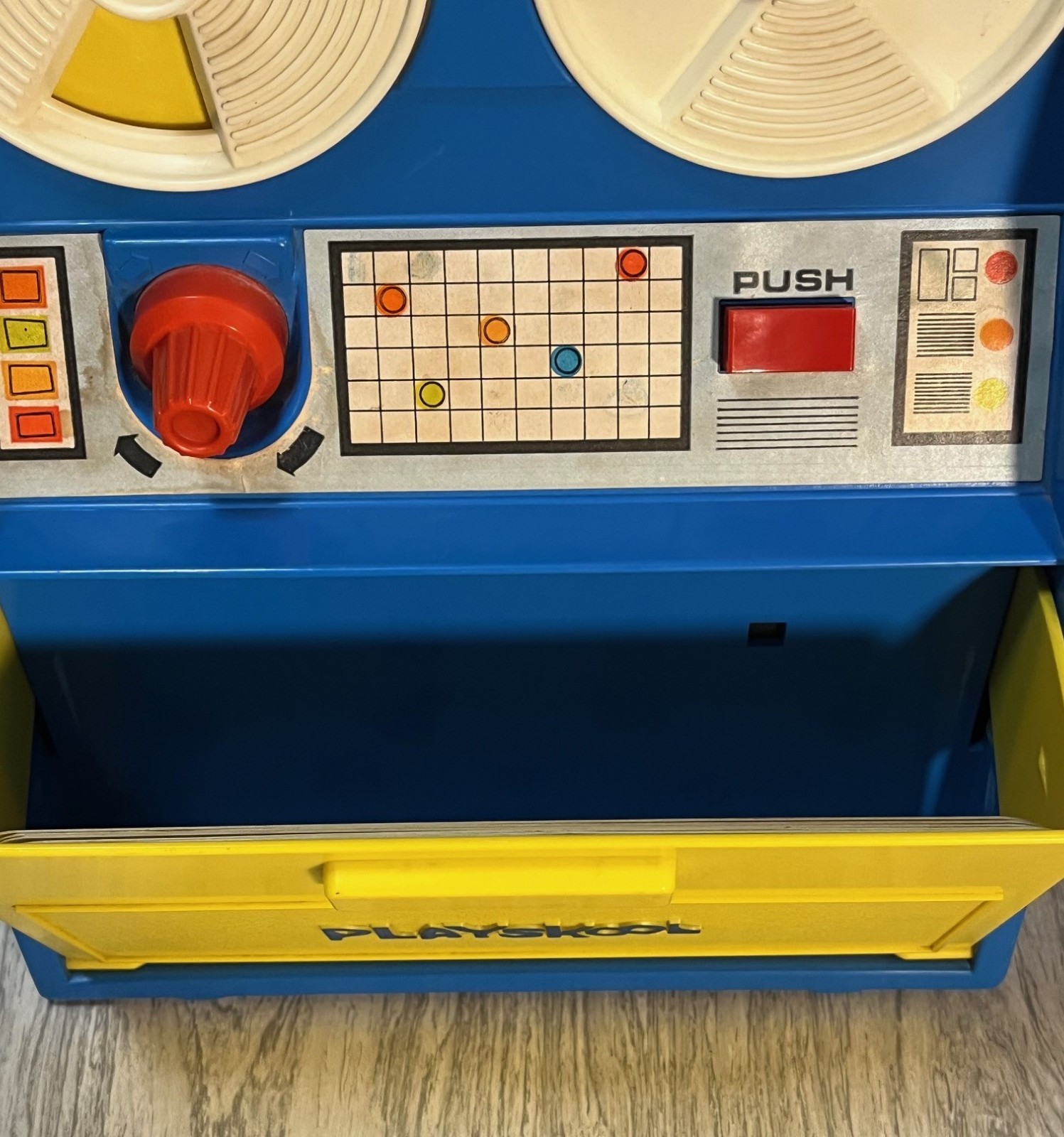 Vintage 70s Playskool Reel to Reel Play ‘N Learn Computer Interactive with Cards