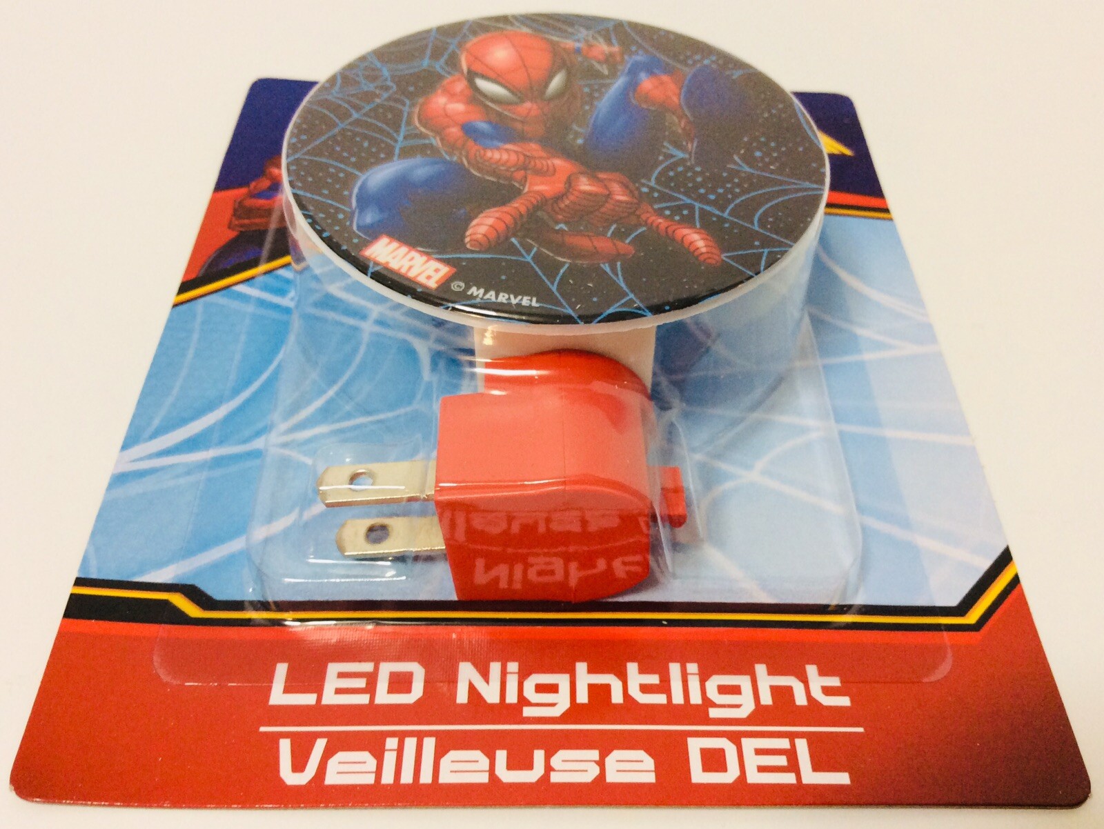 SPIDER-MAN (LED) Plug In Night Light w/Switch (MARVEL Comics) – NEW