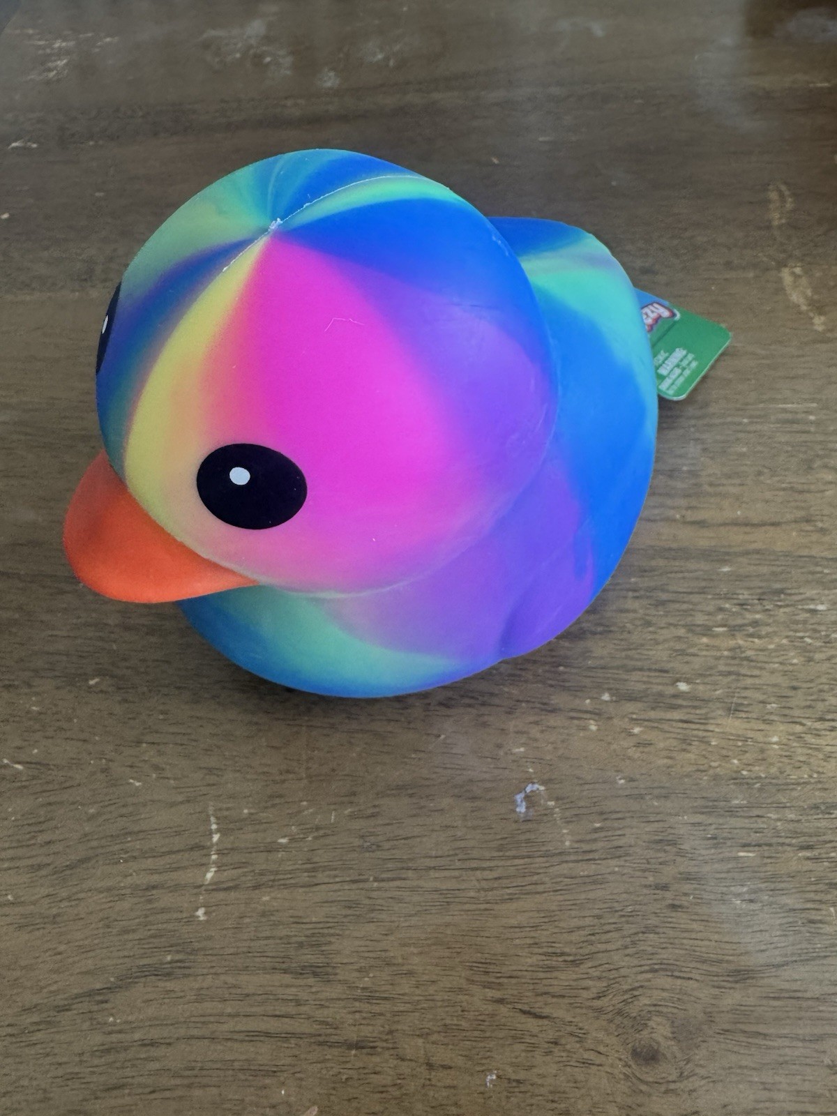 Sunny Days Jumbo Squeezy Duck – Tie-Dye Blue Squishy Stress Relief Toy – New