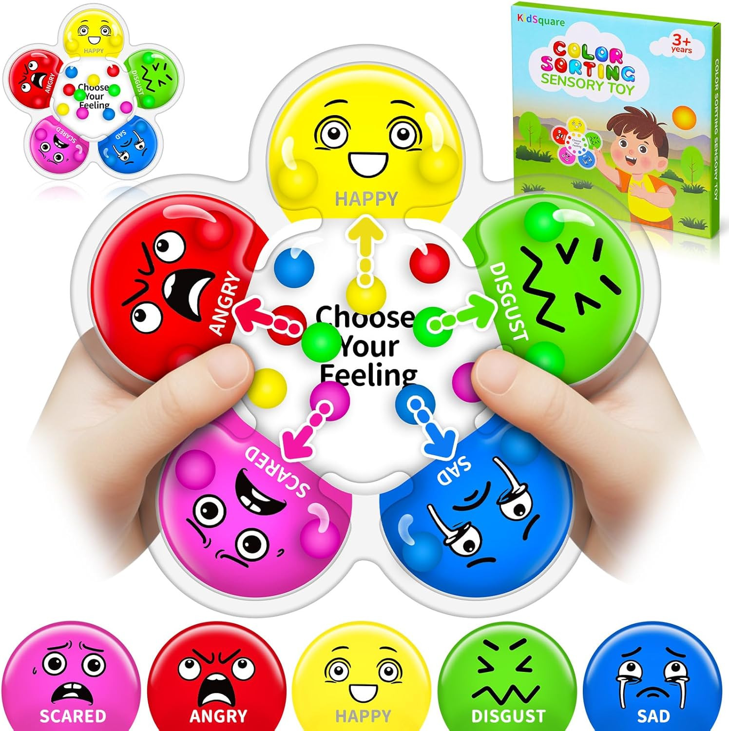 Color Sorting Sensory Toys for Kids with Autism, Autistic 5-7, Gifts for Kids, F