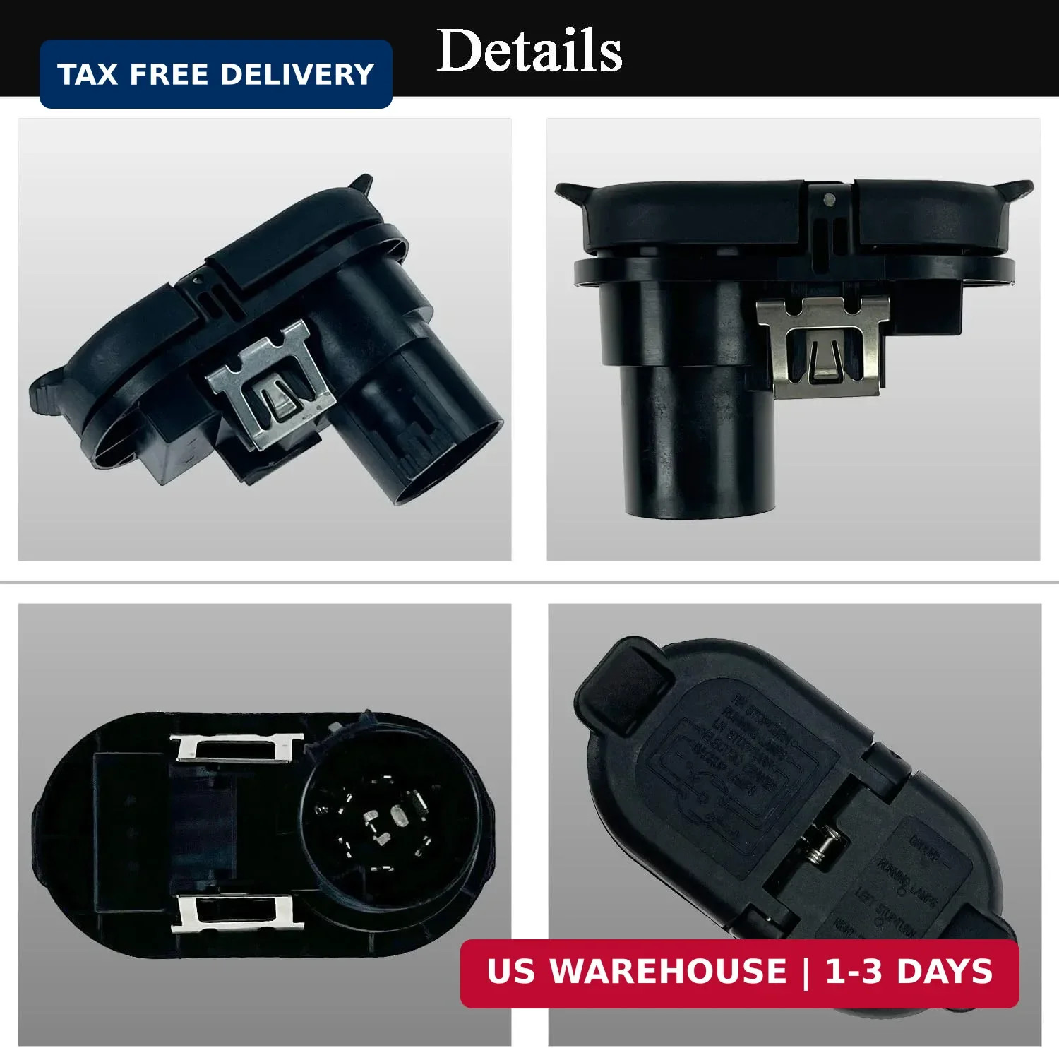 Trailer Brake Harness Towing 7-Pin Round / 4-Pin Flat Plug Connector for 2015-20