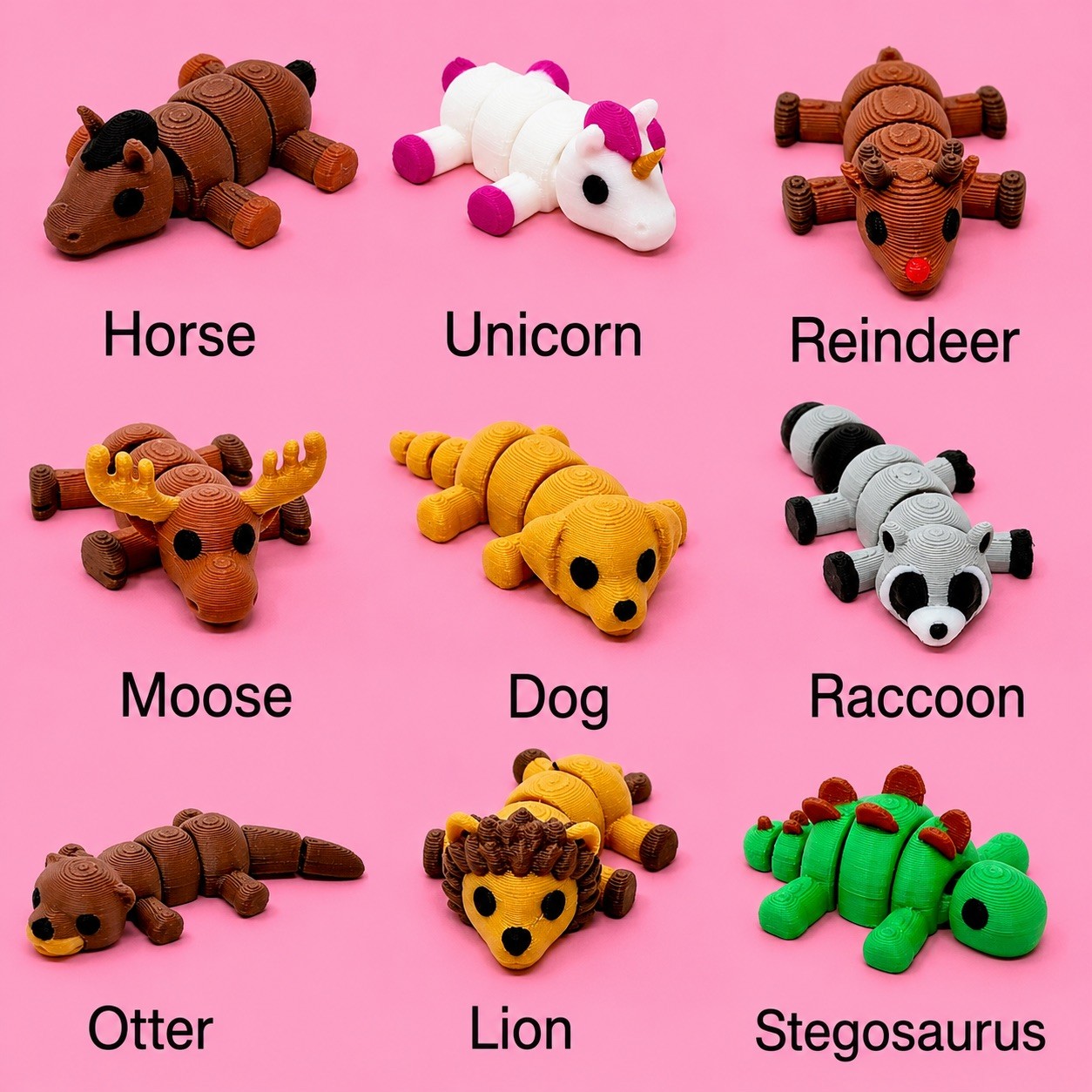 Mini Pocket Pets 300 Mystery Pack: Sensory Fidget Animal Toys – 3D Printed PLA
