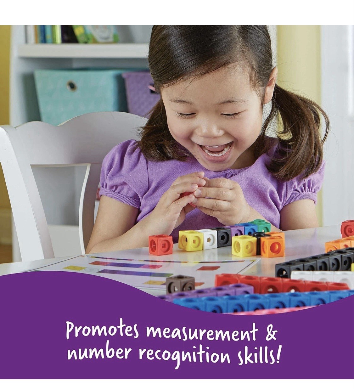 Learning Resources MathLink Cubes Early Math Activity Set – 115 Pieces-ages 4+