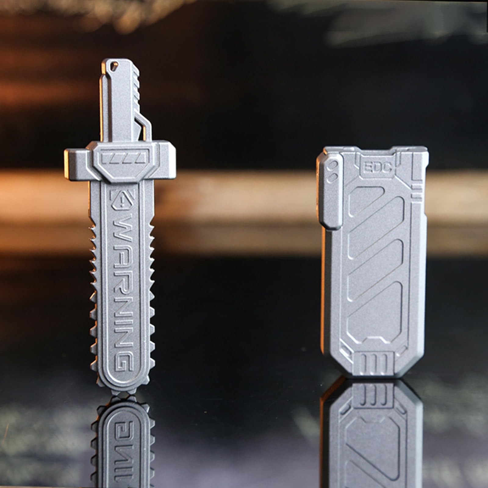 Sky-Breaker Sword Fidget Slider, Metal Medium, Frosted Silver