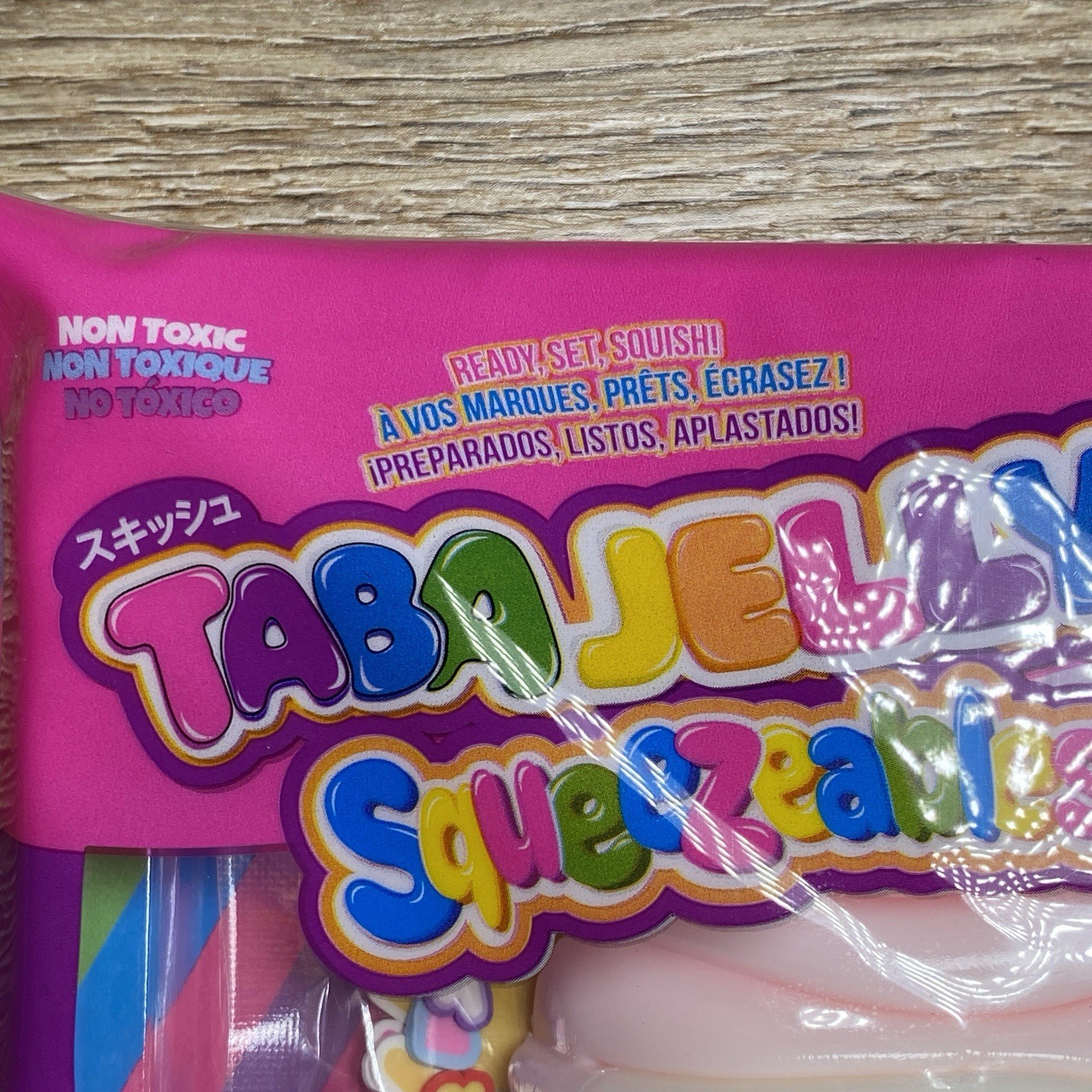 2 Taba Scented Jelly Squeezeables Pink Shake Squishy Squeeze Toy w Pouch DIY NEW