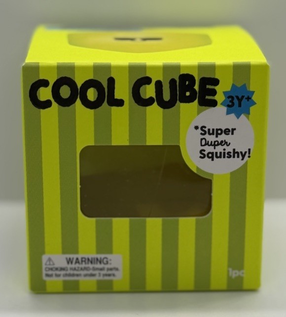 J’Adore Cool Cube Squishy Viral Stress Toy Super Soft Fidget Target Yellow