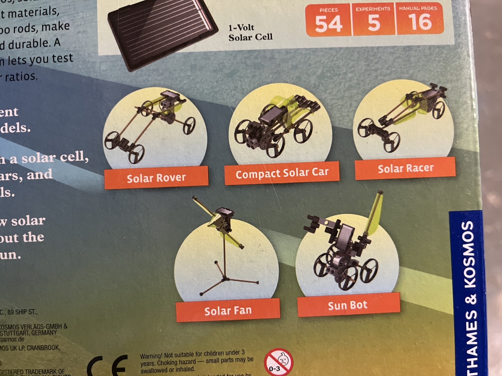 Solar Powered Rovers Thames & Kosmos 550030 STEM Experiment 5 in 1 Kit Vehicles