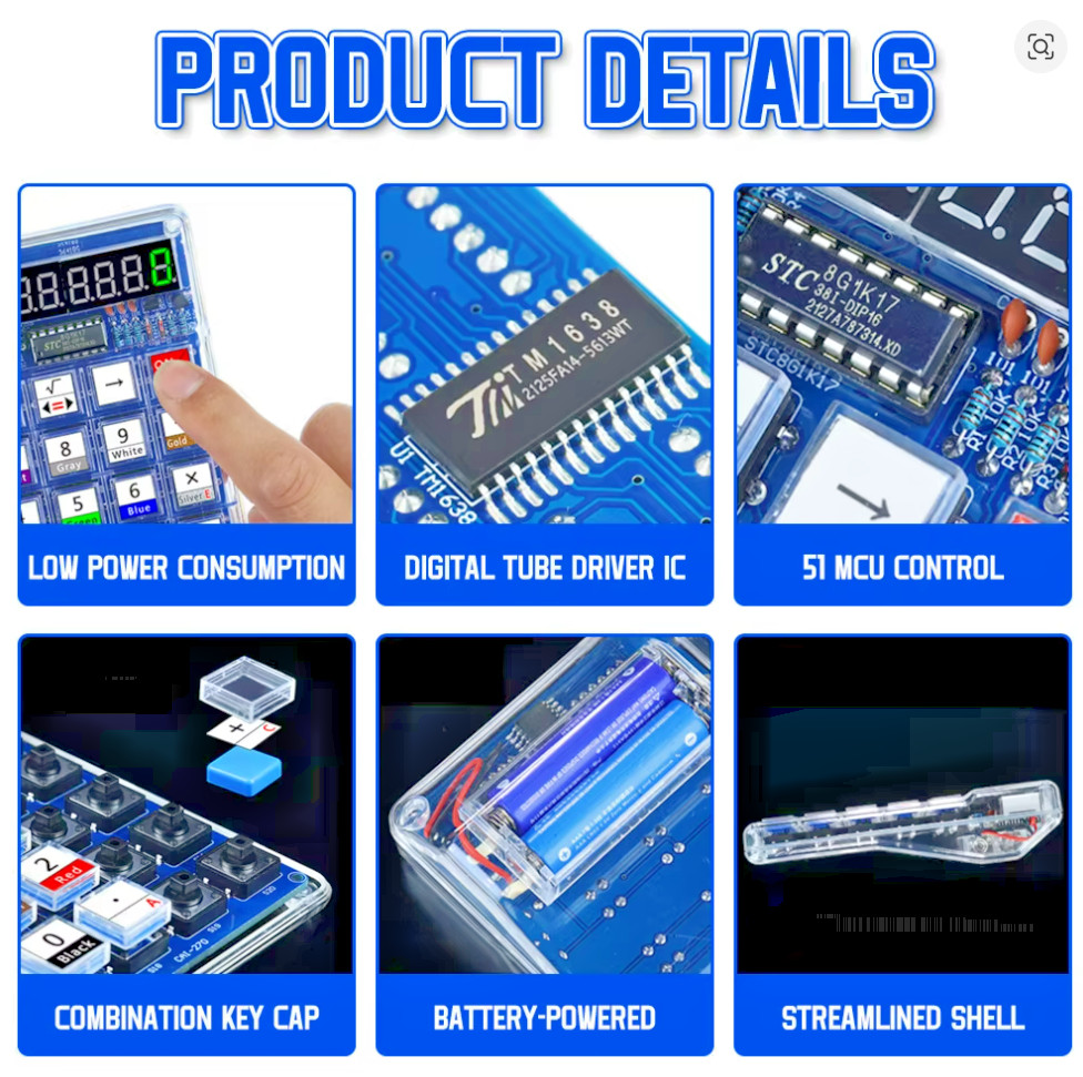 DIY Soldering Calculator Kit – Learn Electronics & Build Your Own Functional Cal