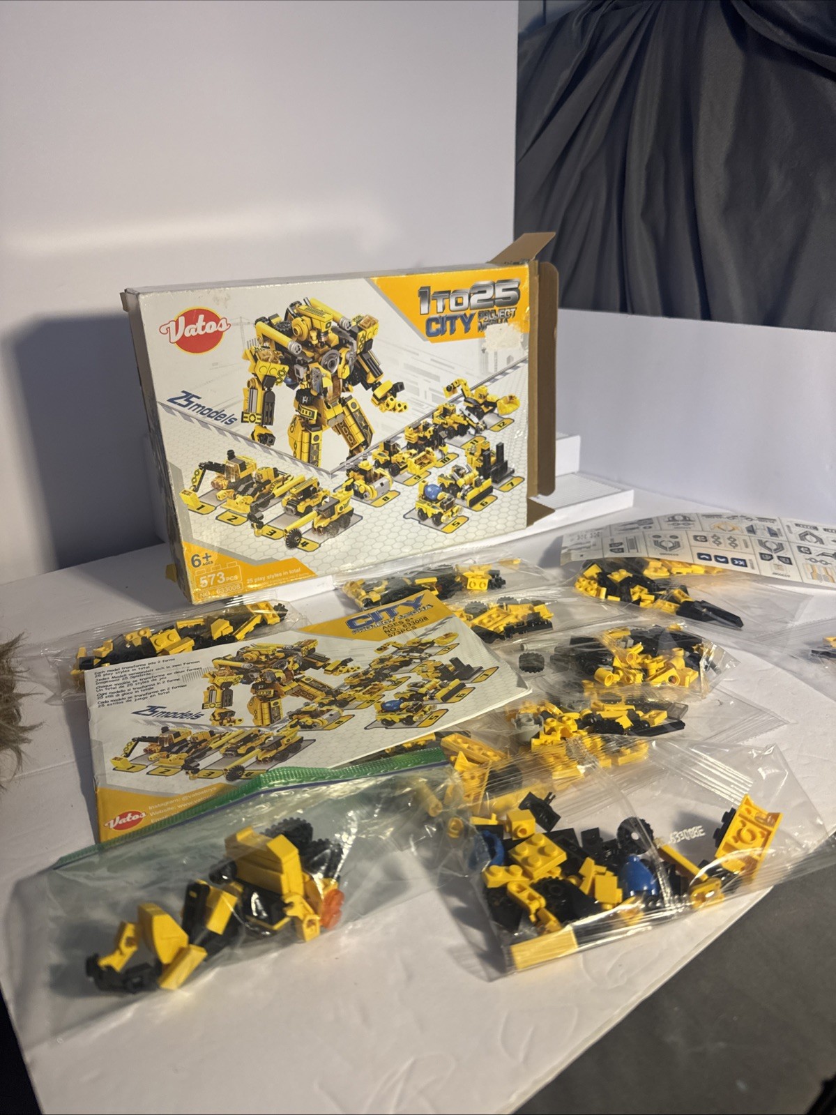 Vatos 1 To 25 CITY Project Mecha Building Brick Kids Toy 573 Pieces 1 Completed