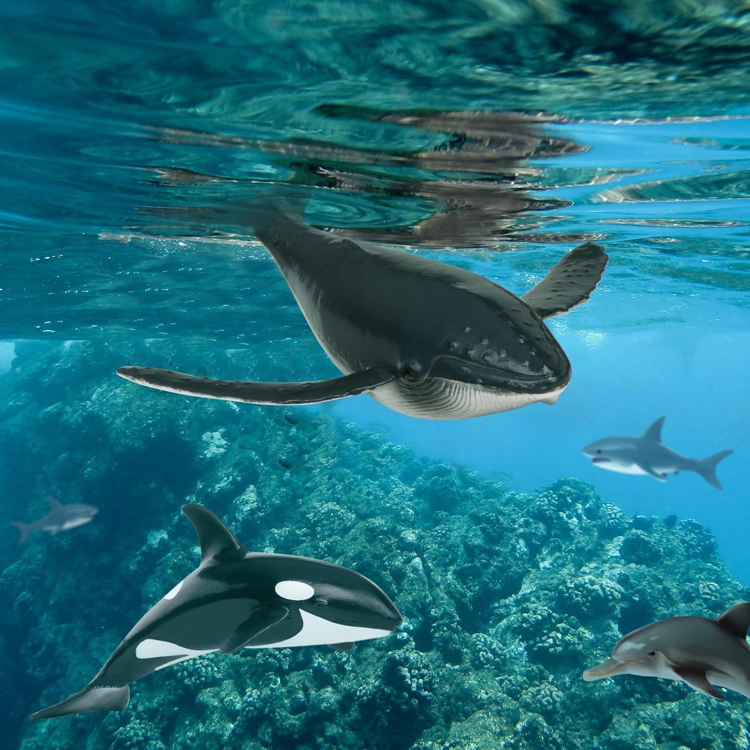 Imaginative Play with 15 Miniature Ocean Animals – Perfect for Sensory Bins