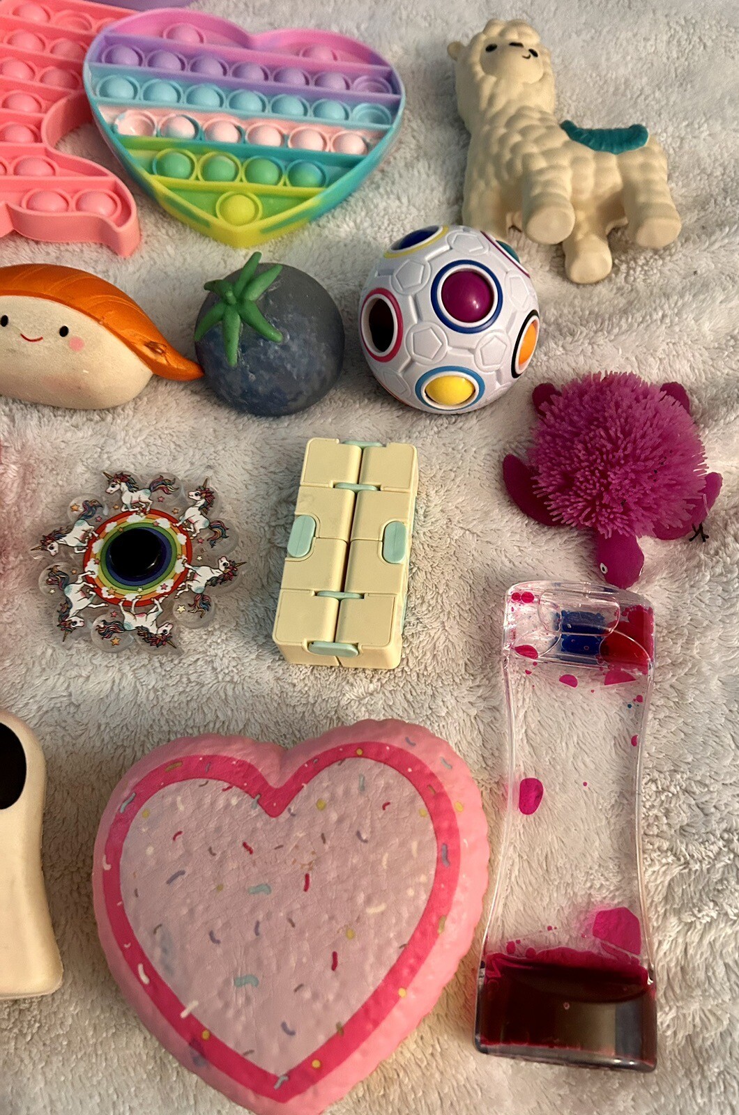 Push Pop It Bubble Dimple Fidget & Squishy Toys Sensory Stress Relief Lot Of 23